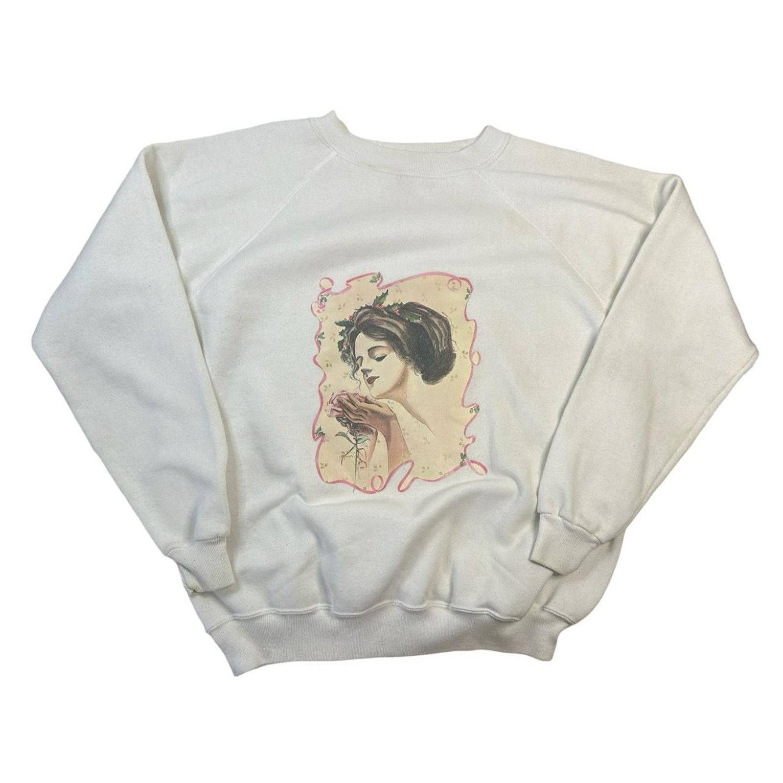 Hanes Vintage crewneck sweatshirt 90s portrait sz L Size L / US 10 / IT 46 - 1 Thumbnail