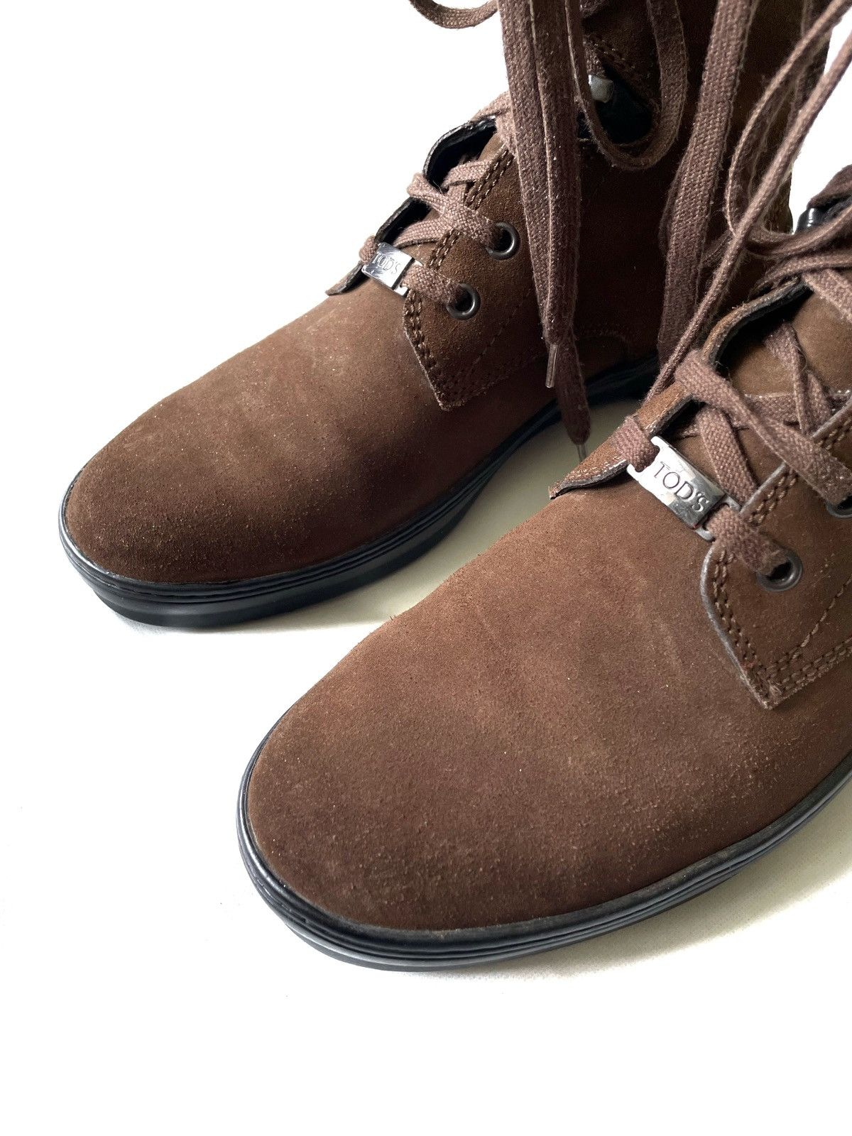 Designer × Tod's × Vintage Tod’s Vintage Brown High Suede Boots Size 39 Made In Italy Size US 9 / IT 39 - 4 Thumbnail