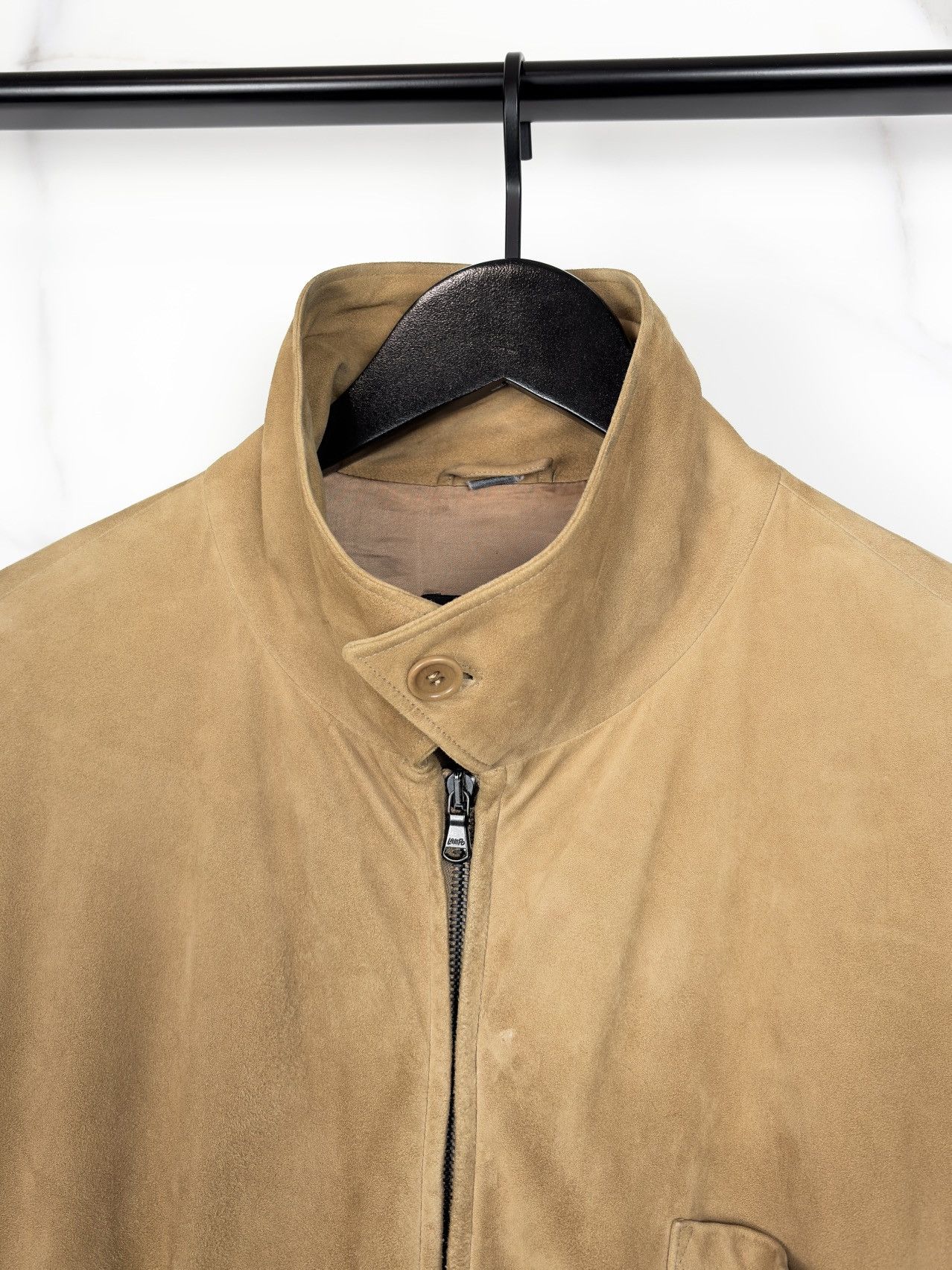 Helmut Lang Helmut Lang Vintage One Pocket Trucker Suede Leather Jacket Size US L / EU 52-54 / 3 - 8 Thumbnail