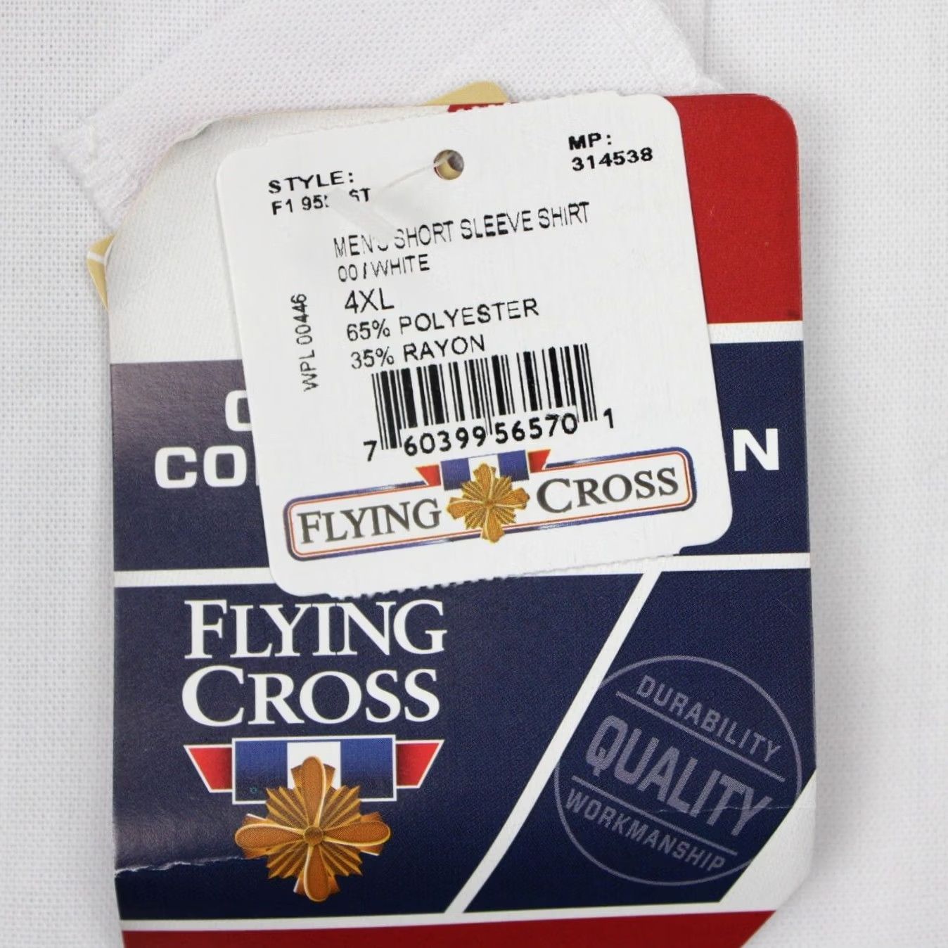 Vintage Flying Cross Deluxe Tropical Shirt NWT Mens 4XL XXXXL White S/S Uniform Button Shirt Mens 4XL XXXXL White Flying Cross Shirts Mens Short Sleeve Button Size US XXL / EU 58 / 5 - 4 Thumbnail