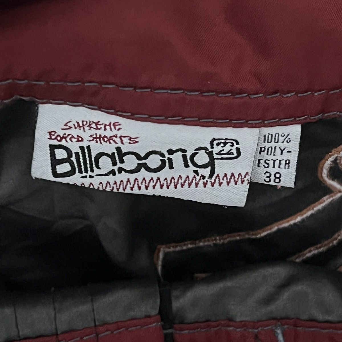 Billabong × Vintage 🏄Billabong Brown Surf Shorts Vintage Big Logo 90s Size US 34 / EU 50 - 9 Thumbnail