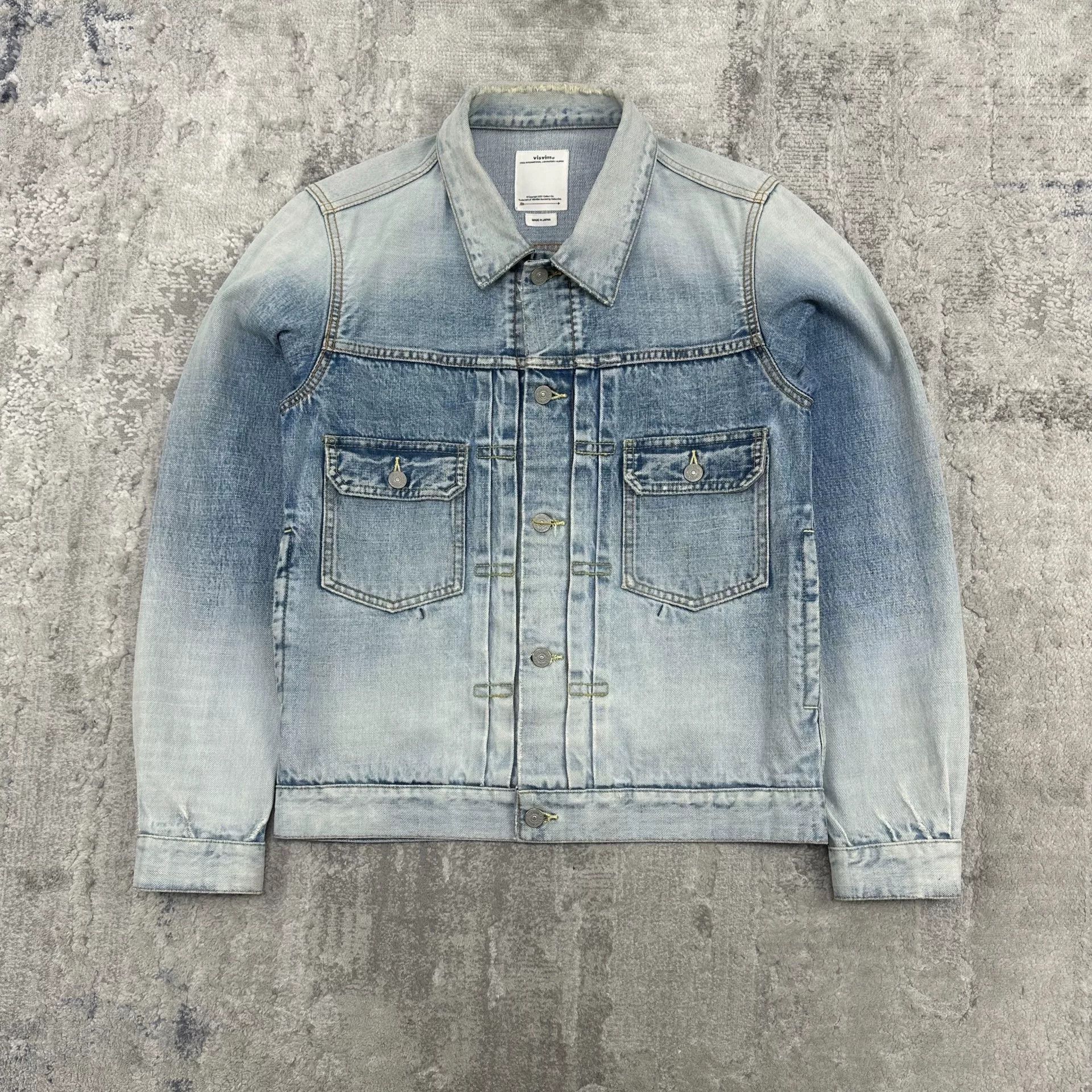 Visvim visvim 19ss denim jacket with damage effects Size US S / EU 44-46 / 1 - 1 Thumbnail