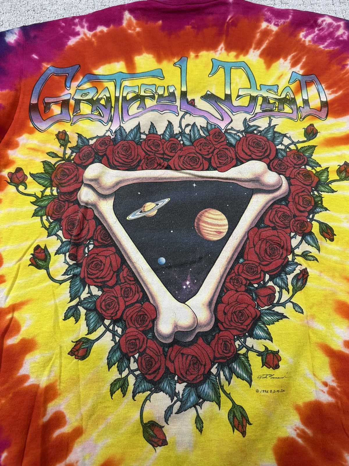 Band Tees 90’s Liquid Blue Grateful Dead Space Planets T-Shirt Size US XL / EU 56 / 4 - 3 Thumbnail