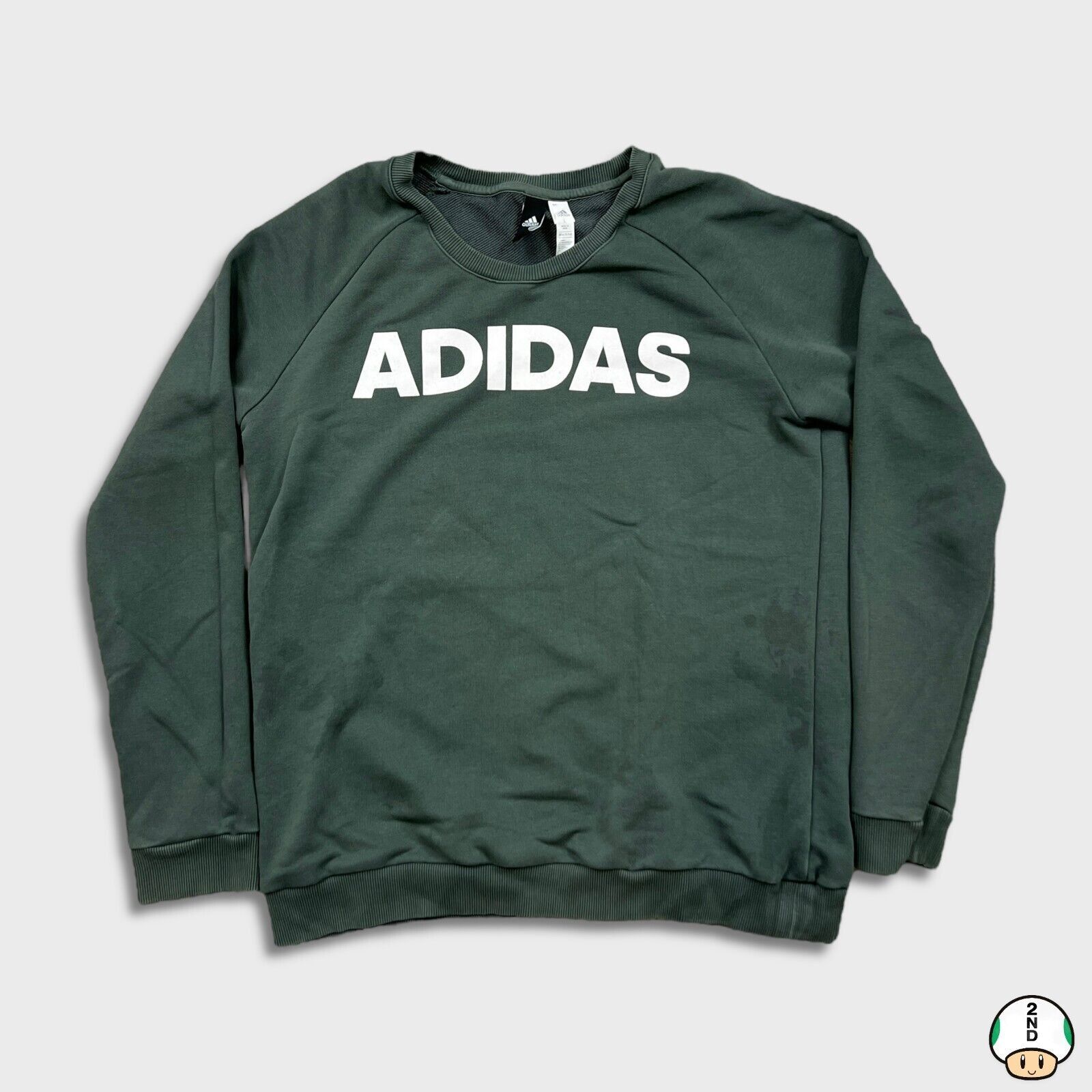 Adidas × Vintage Adidas Sweatshirt Small Stripe Spell Out Pullover Crewneck Size US S / EU 44-46 / 1 - 1 Thumbnail