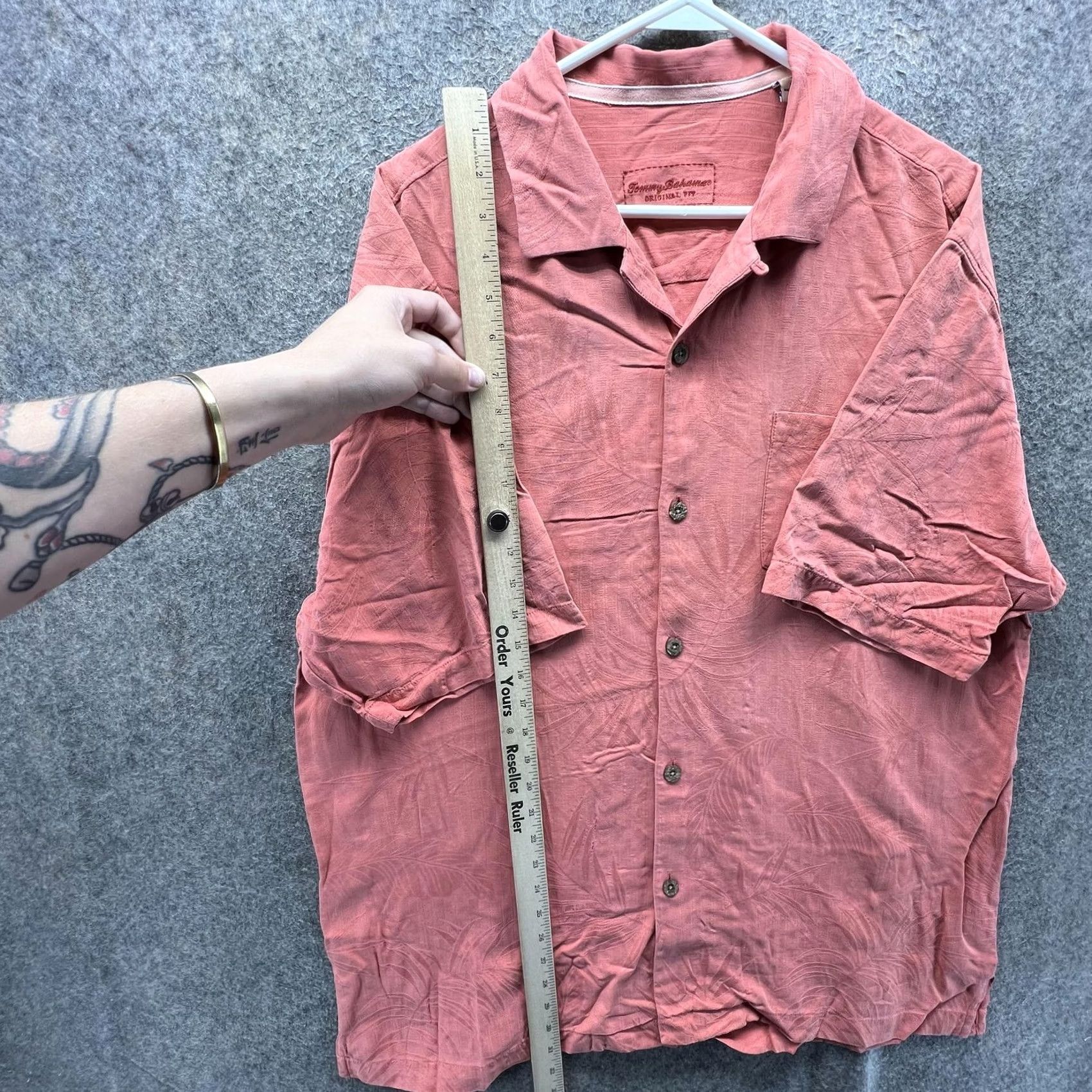 Tommy Bahama Tommy Bahama Shirt Men Large Pink Silk Hawaiian Camp Button Front Tropical Size US L / EU 52-54 / 3 - 6 Thumbnail