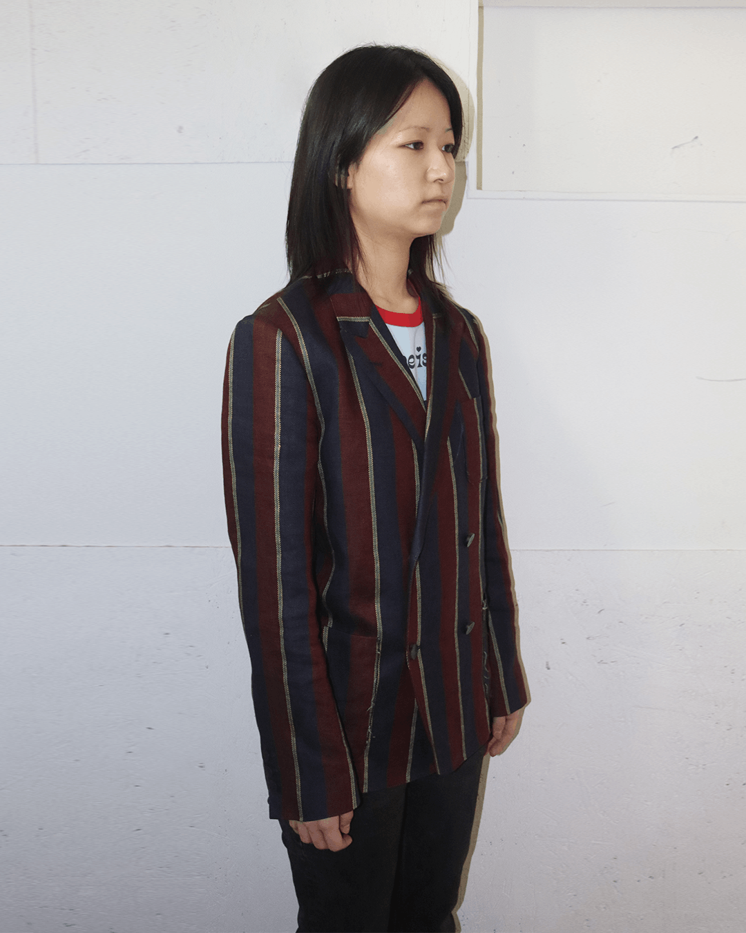 JOHN LAWRENCE SULLIVAN John Lawrence Sullivan Striped Linen Blazer Size XXS / US 00 / IT 34 - 3 Thumbnail