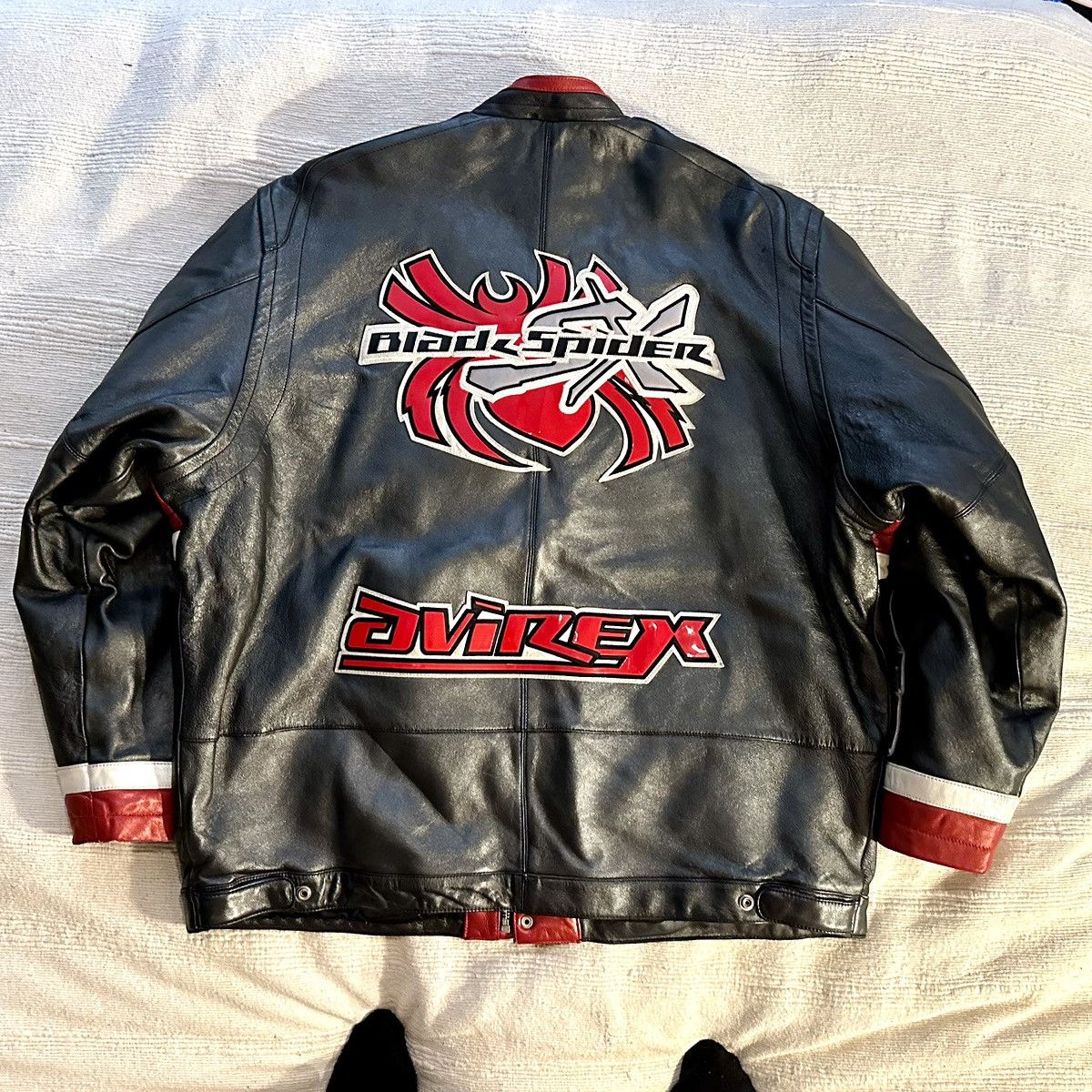 Avirex Vintage Avirex 90’s Supercross Black Spider leather jacket Size US XXL / EU 58 / 5 - 5 Thumbnail