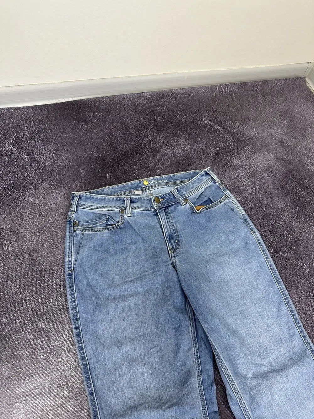 Carhartt Vintage Cahrartt USA Bootcut Light Blue Hype Flared Jeans Size 32" / US 10 / IT 46 - 12 Thumbnail