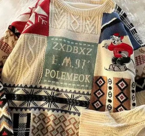 Other Retro bear print knitted sweater Size M / US 6-8 / IT 42-44 - 6 Thumbnail