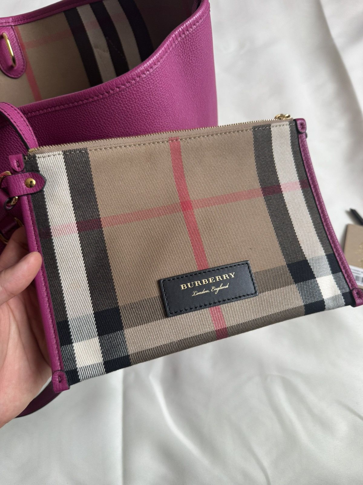 Burberry Burberry derby leather HONEYBROOK tote Size ONE SIZE - 4 Thumbnail