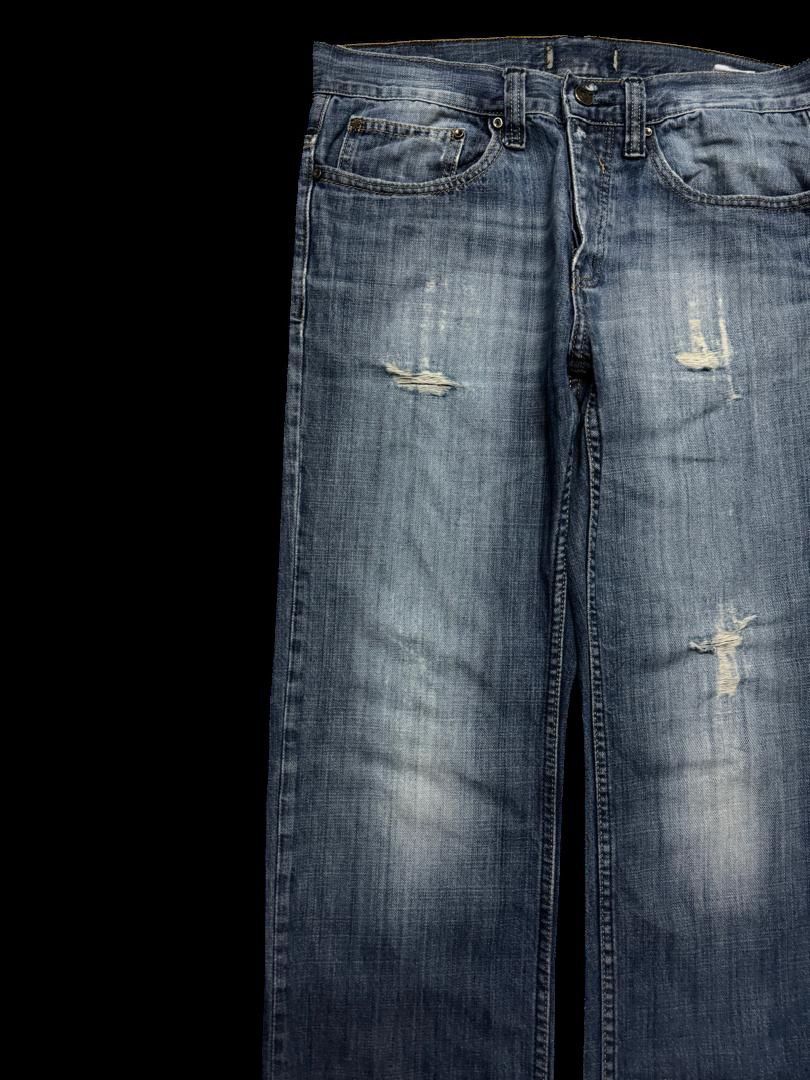 JACKROSE Vintage Japanese Sick Faded Distressed Straight Denim Jeans Size US 32 / EU 48 - 4 Thumbnail