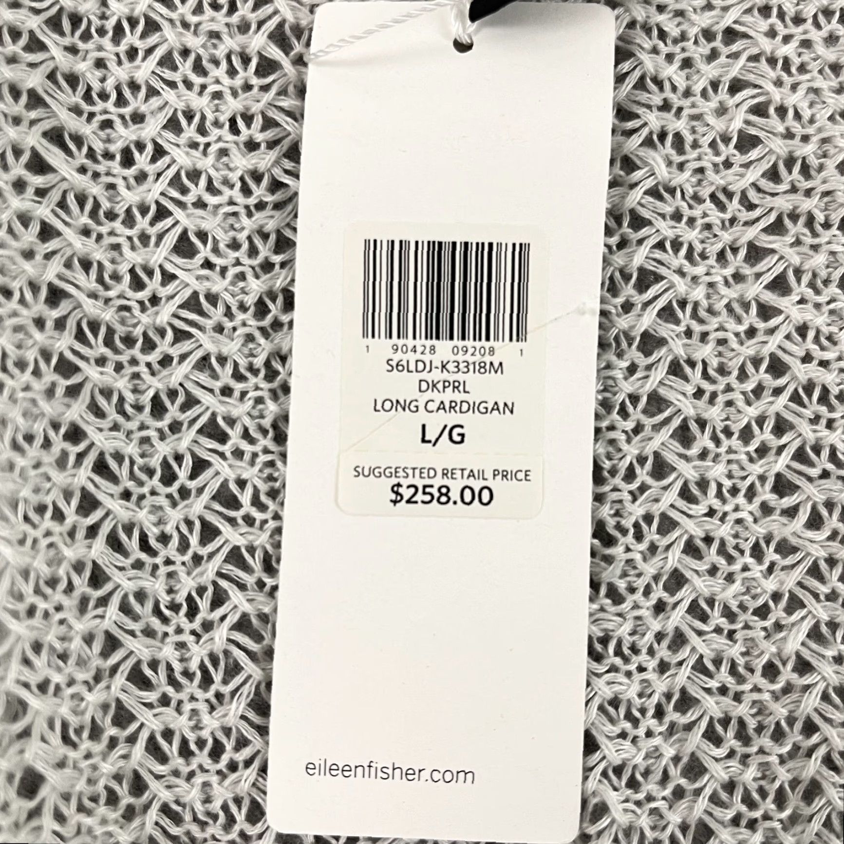 Eileen Fisher Eileen Fisher Cardigan Sweater Womens Large Gray Open-Knit Linen Long Sleeve Casual Size L / US 10 / IT 46 - 2 Thumbnail