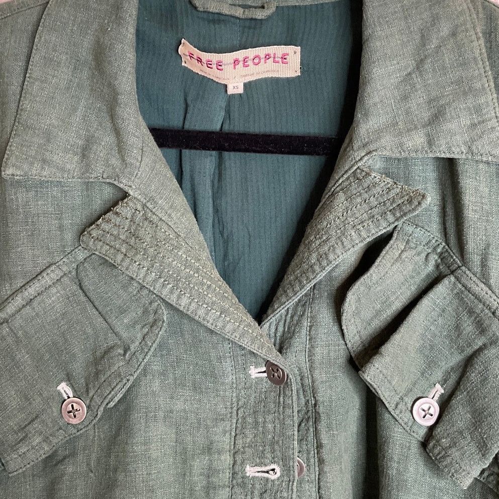 Free People Free People Billy Saddle Green Jacket Women's Size XS Size XS / US 0-2 / IT 36-38 - 5 Thumbnail