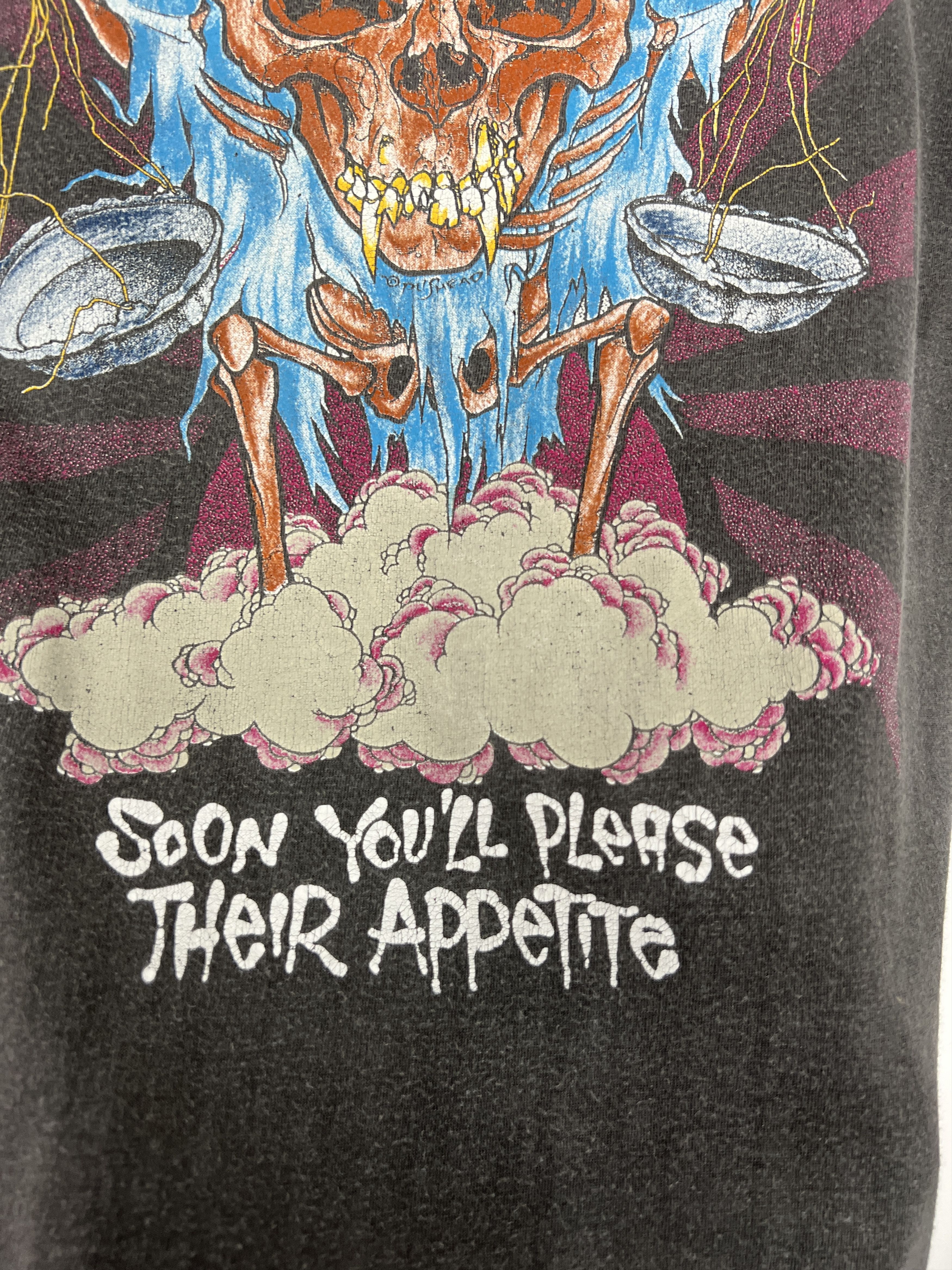Vintage Vintage 1989 Metallica Their Money Tips Tee Shirt Size US M / EU 48-50 / 2 - 14 Thumbnail