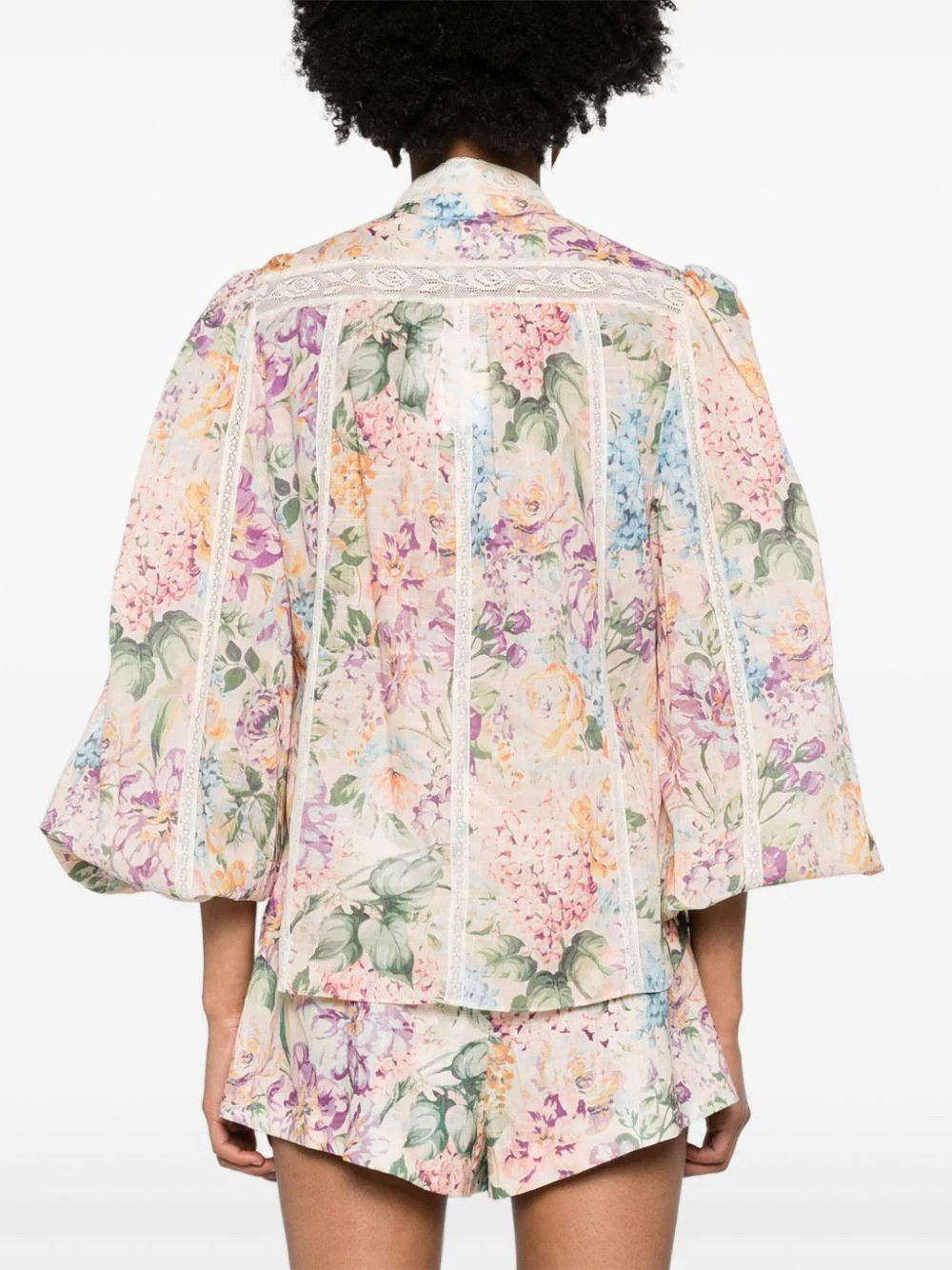 Zimmermann o1s22i1n1024 Halliday Cotton Lace-Trimmed Shirt Size S / US 4 / IT 40 - 4 Thumbnail