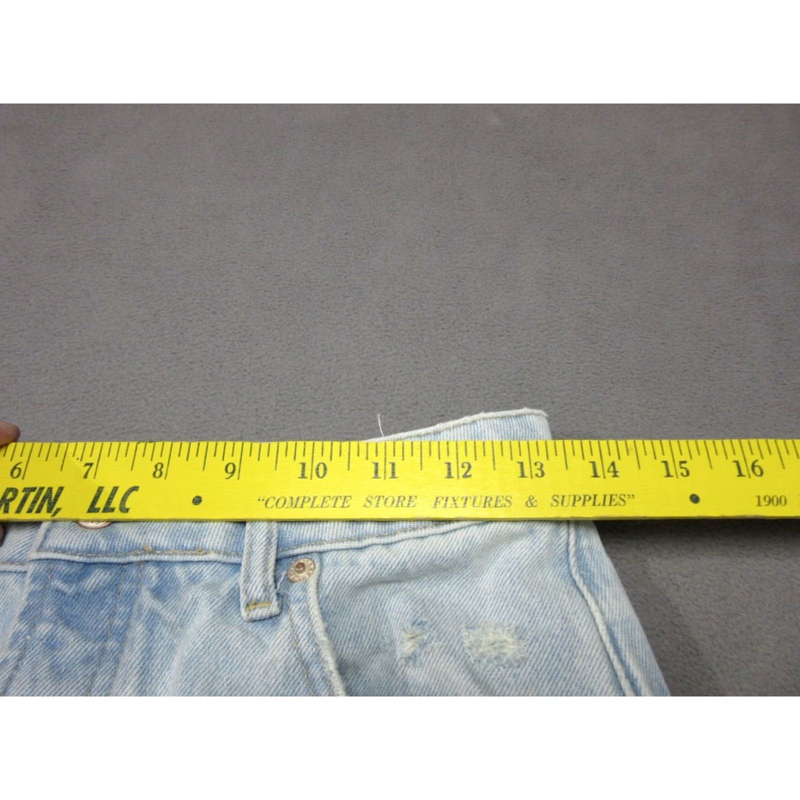 Free People Free People Jeans Women 24 Blue Wide-Leg Mid Distressed We The Free Bohemian Button Zipper 5-Pocket Denim Casual Womens Size 42" / US 20 - 6 Thumbnail