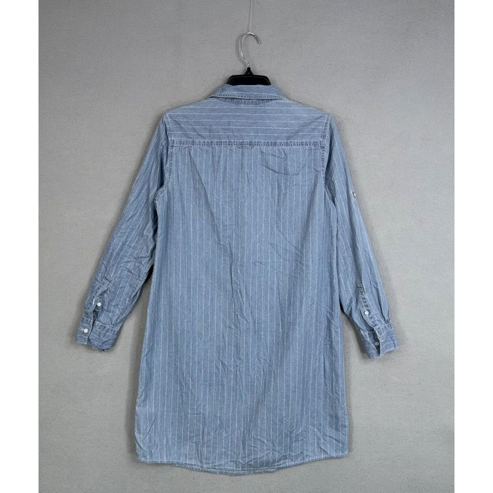 Brooks Brothers Brooks Brothers Womens 6 Chambray Shirt Dress Stripes Size M / US 6-8 / IT 42-44 - 7 Thumbnail