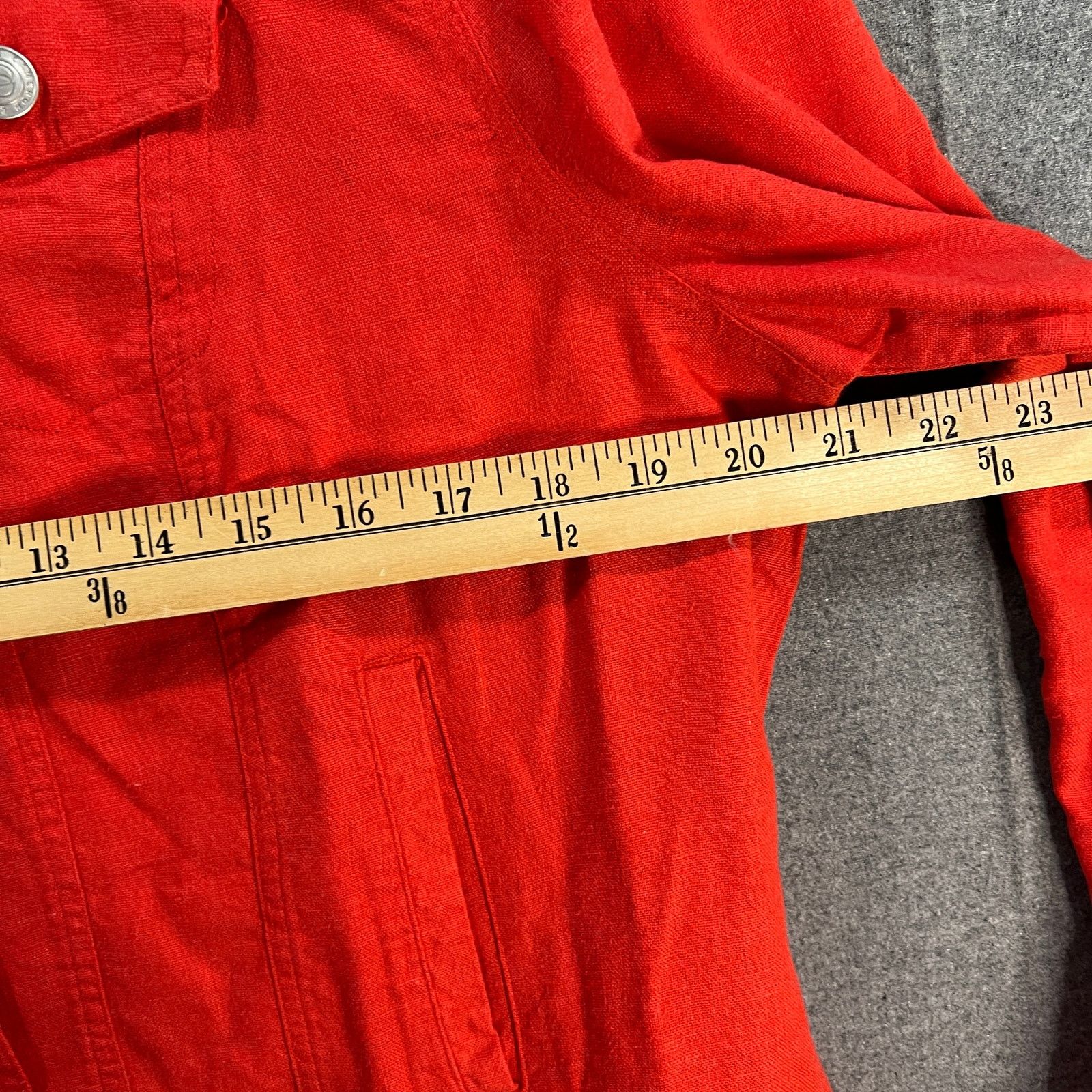 Other Candace Cameron Bure Linen Blend Jacket Cherry, Size L / US 10 / IT 46 - 7 Thumbnail