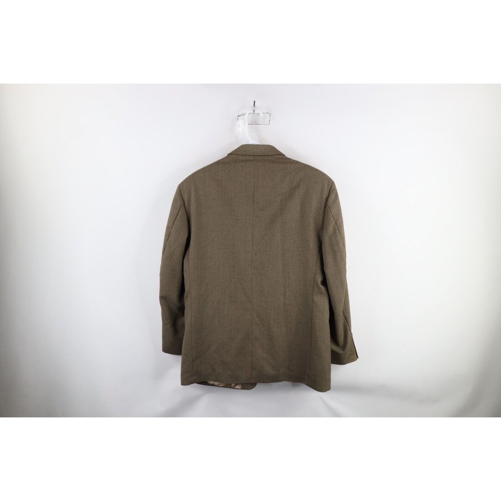 Vintage Vintage 90s Streetwear Wool Herringbone Blazer Jacket Size 40S - 14 Thumbnail