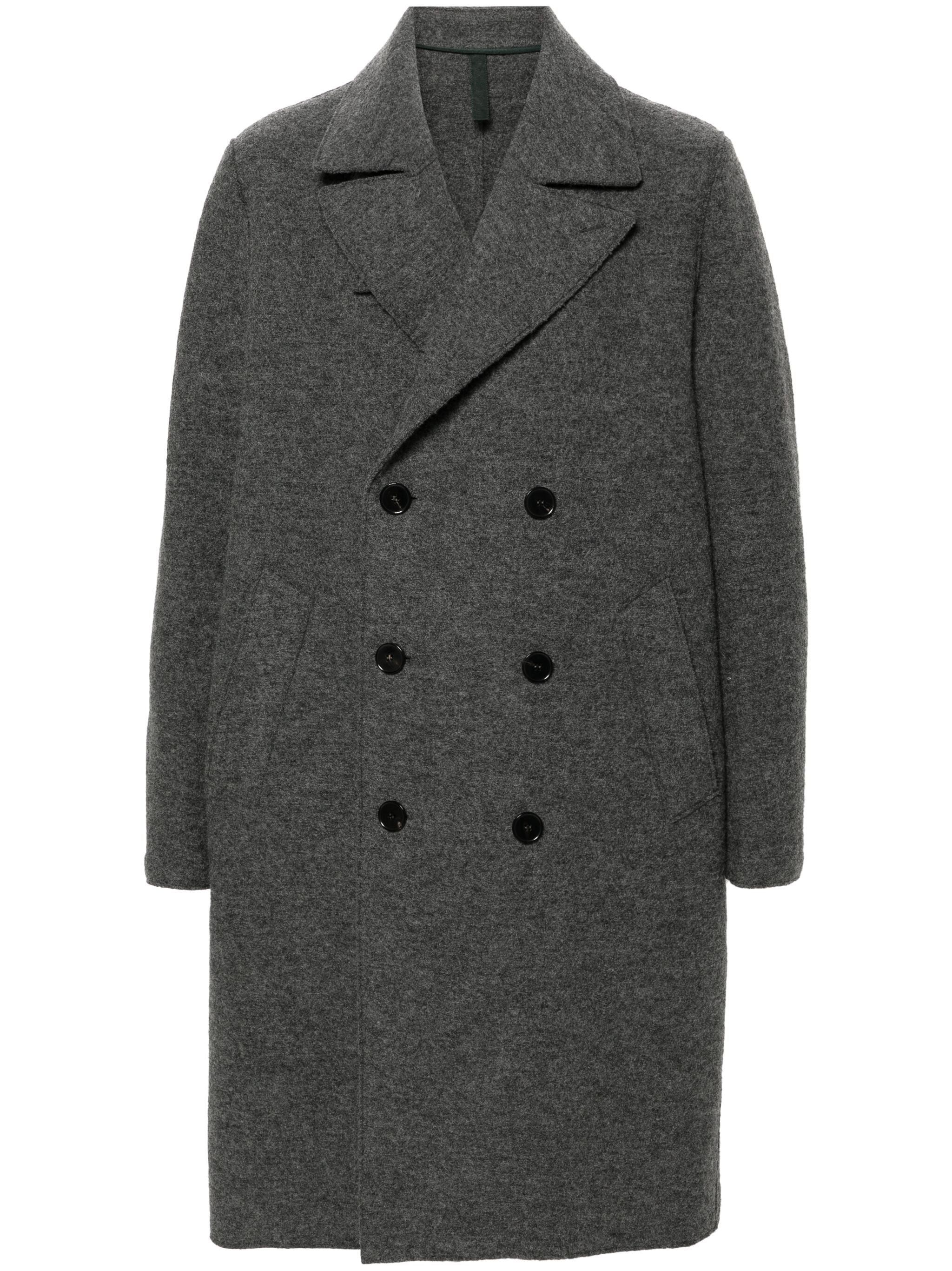 Harris Wharf London o1s22i1n1024 Double-Breasted Boiled Wool Coat in Grey Size US M / EU 48-50 / 2 - 1 Thumbnail