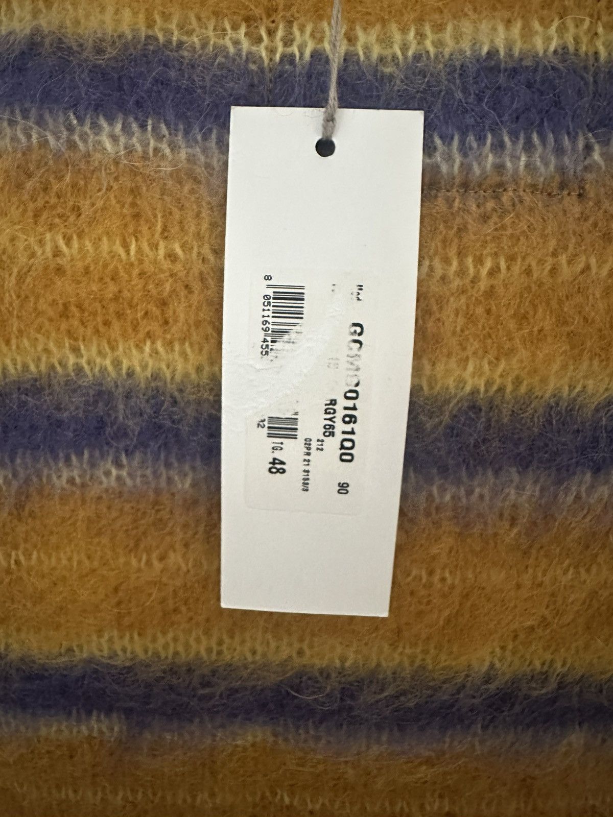 Marni Marni mohair men’s sweater gold purple sz 48 new Size US M / EU 48-50 / 2 - 4 Thumbnail