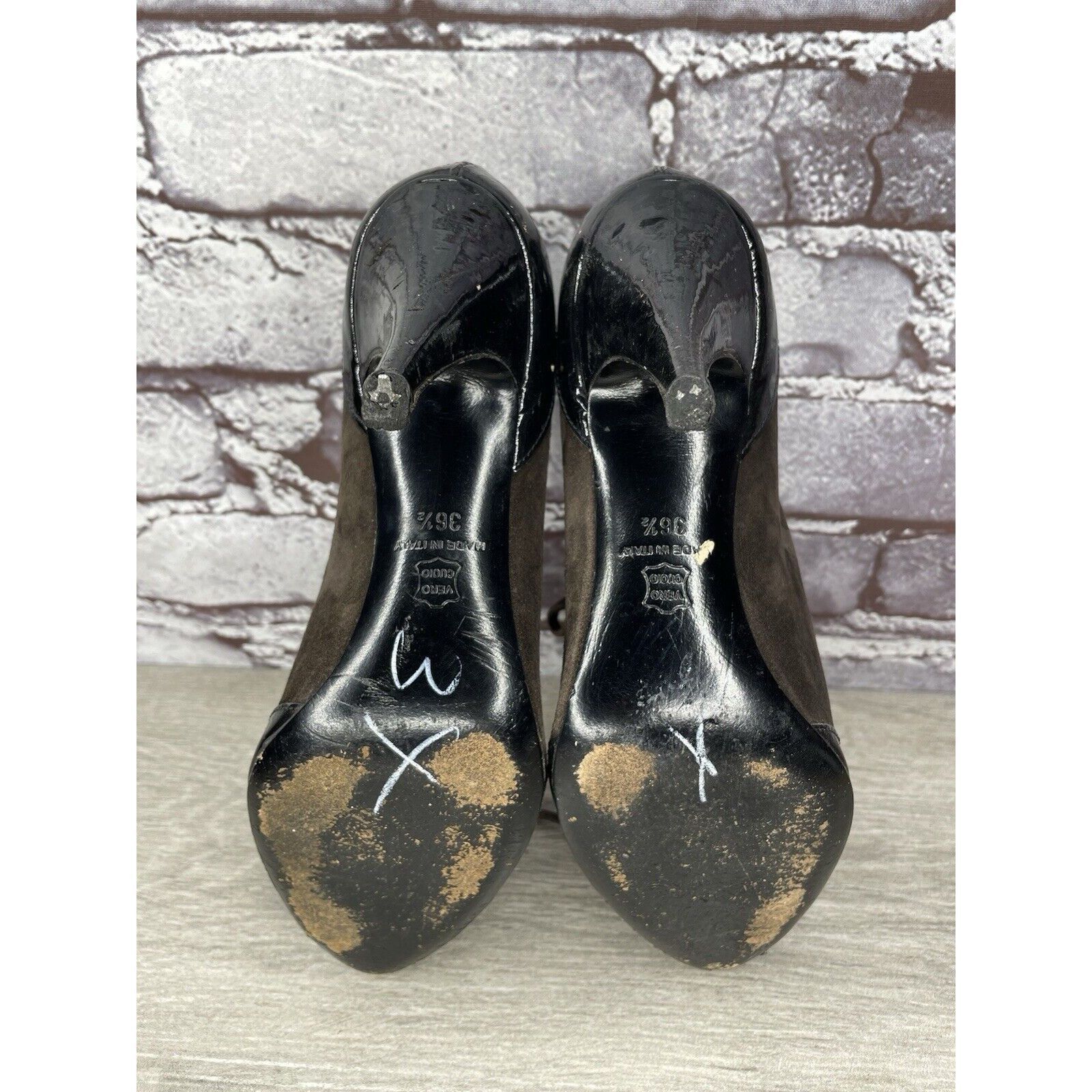 Barneys New York Barneys New York Co-op Brown Suede Oxfords Heel LaceShoes Wo Size US 6 / IT 36 - 8 Thumbnail