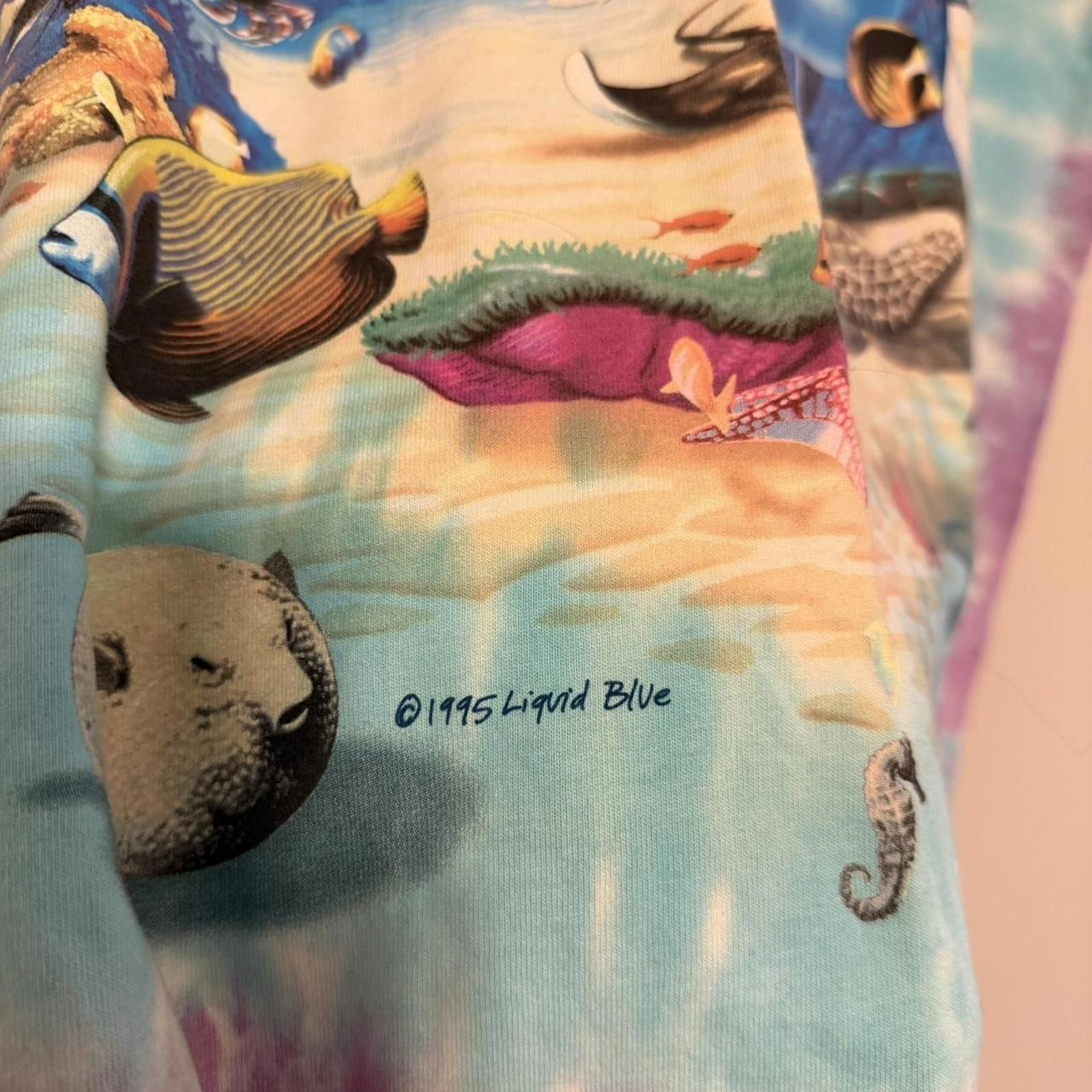 Liquid Blue Vintage aquatic harmony liquid blue t shirt 1995 XL AOP Size US XL / EU 56 / 4 - 6 Thumbnail