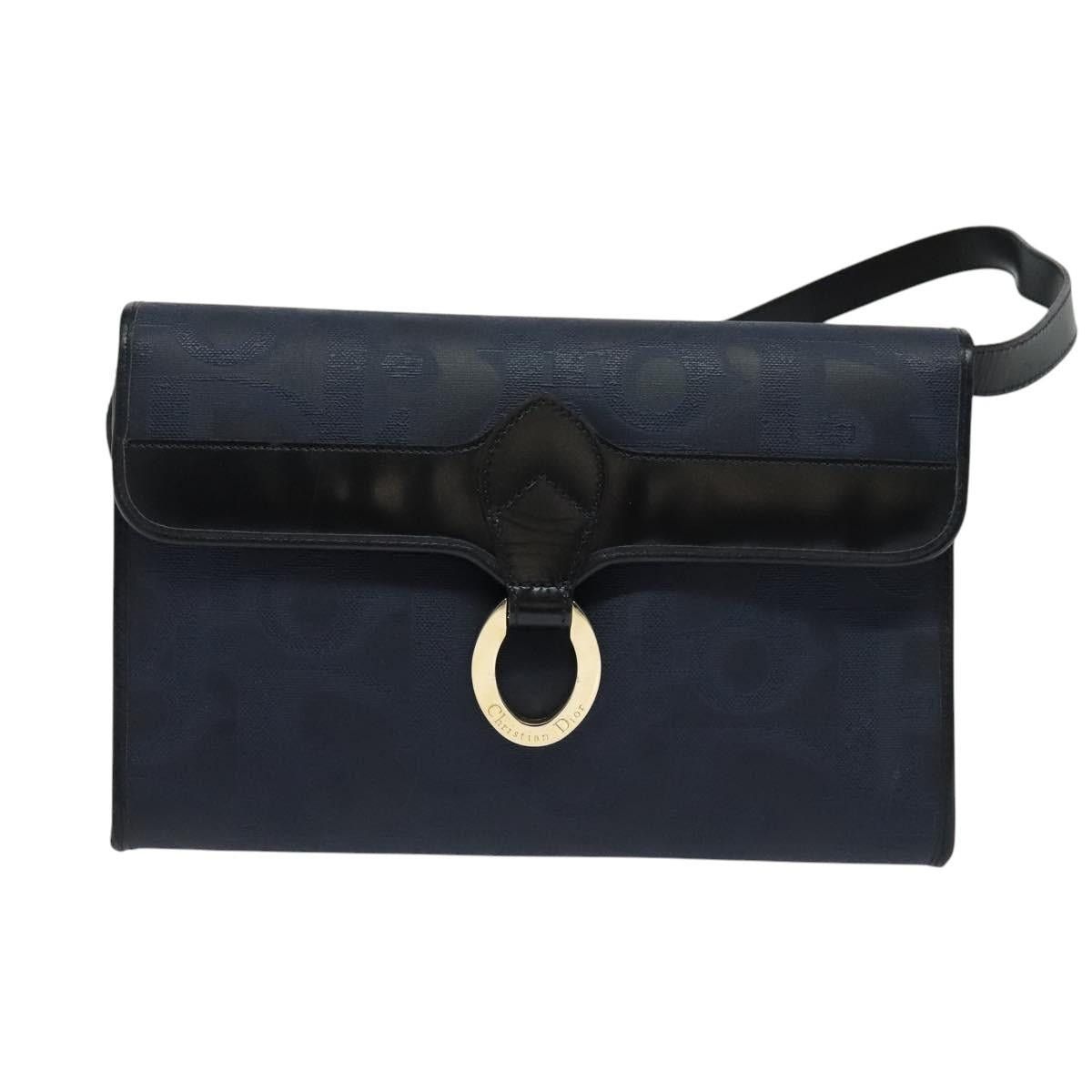 Dior DIOR Trotter Canvas Shoulder Bag Pvc Navy Gold Size ONE SIZE - 2 Thumbnail