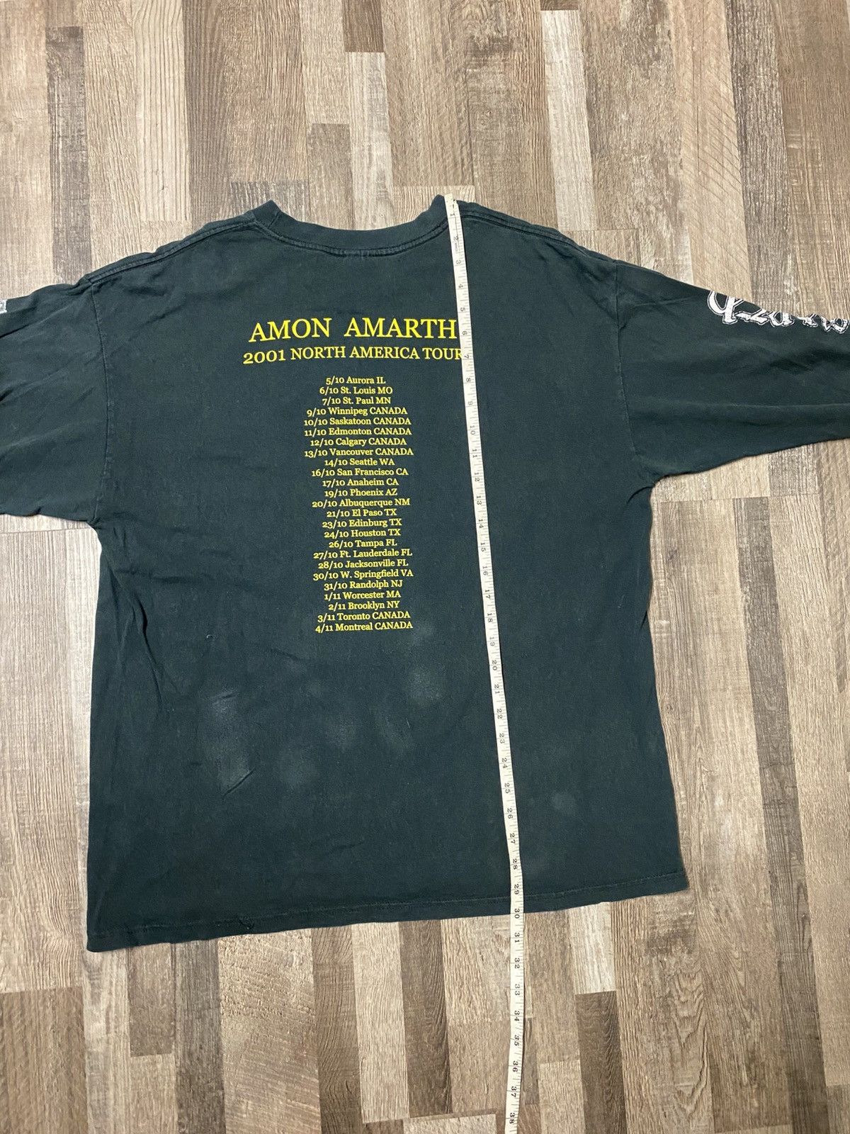 Band Tees Vintage Amon Amarth 2001 US Tour Longsleeve The Crusher Tee Size US XL / EU 56 / 4 - 9 Thumbnail