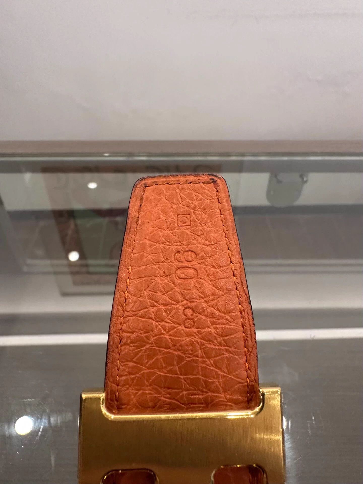 Hermes hermes orange black H buckle belt 95cm 99new box Size ONE SIZE - 8 Thumbnail