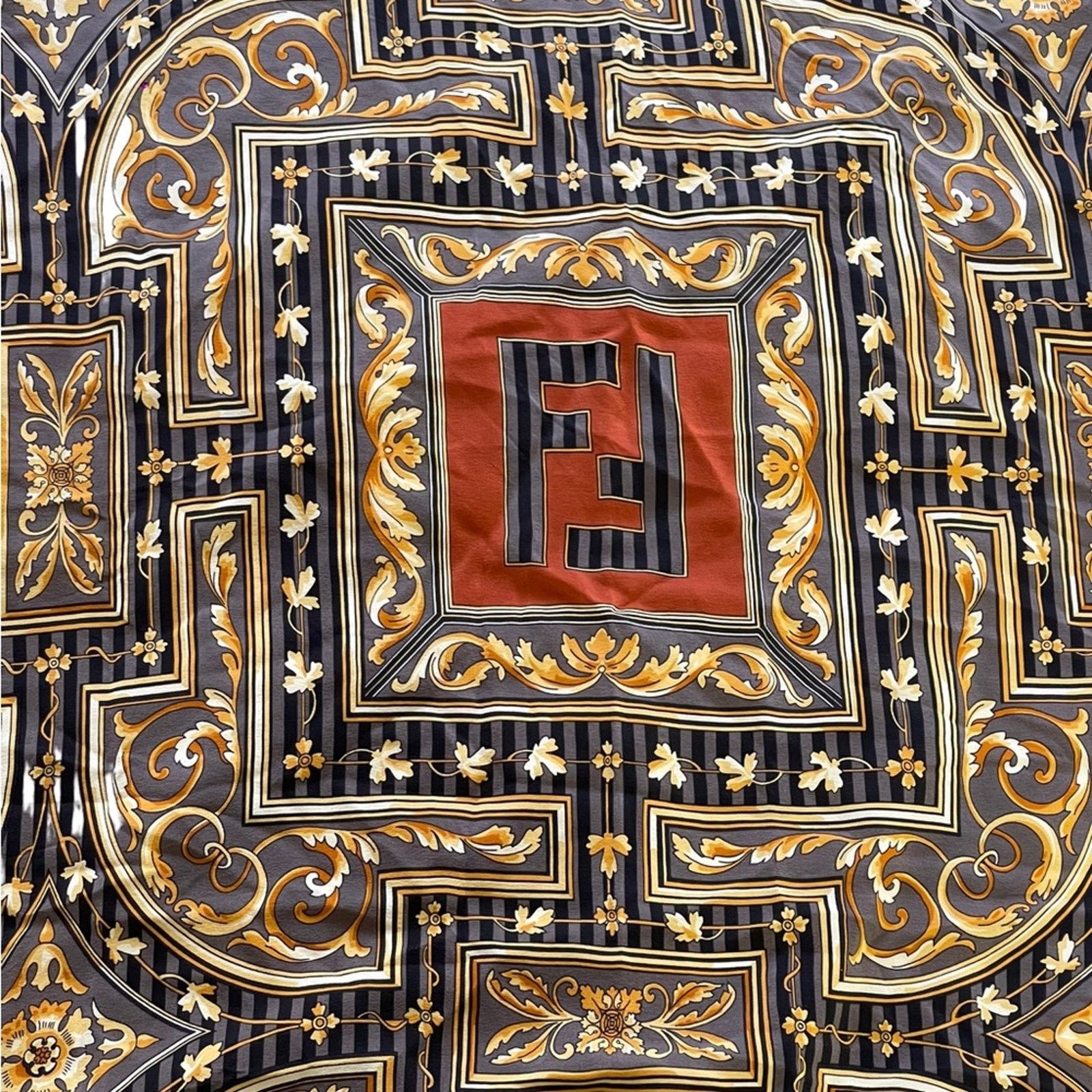 Fendi FENDI Scarf 100% Silk Made in Italy. Size ONE SIZE - 3 Thumbnail