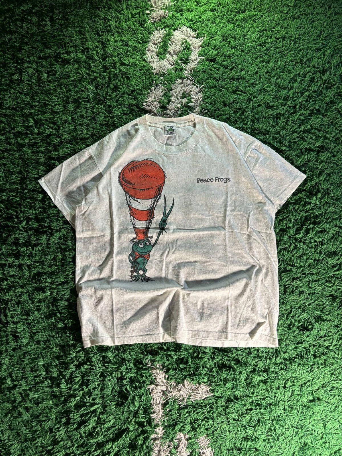 Vintage Vintage 1995 Peace Frogs Tee Size US XL / EU 56 / 4 - 2 Thumbnail
