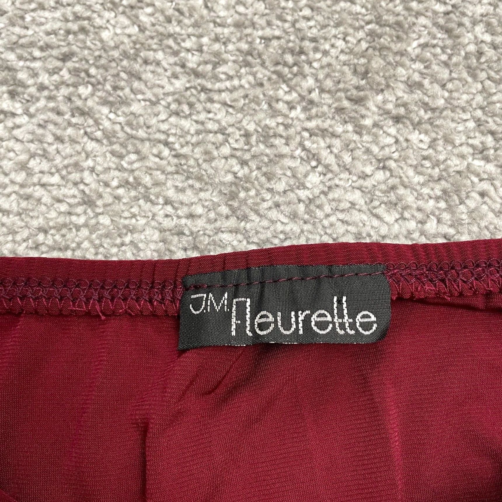 Vintage J.m Fleurette Skirt Womens L Midi A-Line Red Elastic Waist Stretch Knit Casual Vintage No Size 36" / US 14 / IT 50 - 4 Thumbnail