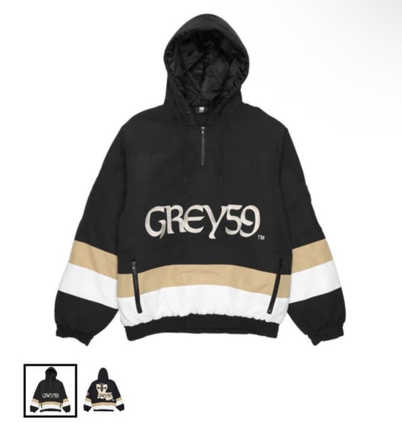 G59 Records G59 Who Dat Stadium New Orleans Puffer Jacket - Black LG Size US L / EU 52-54 / 3 - 3 Thumbnail