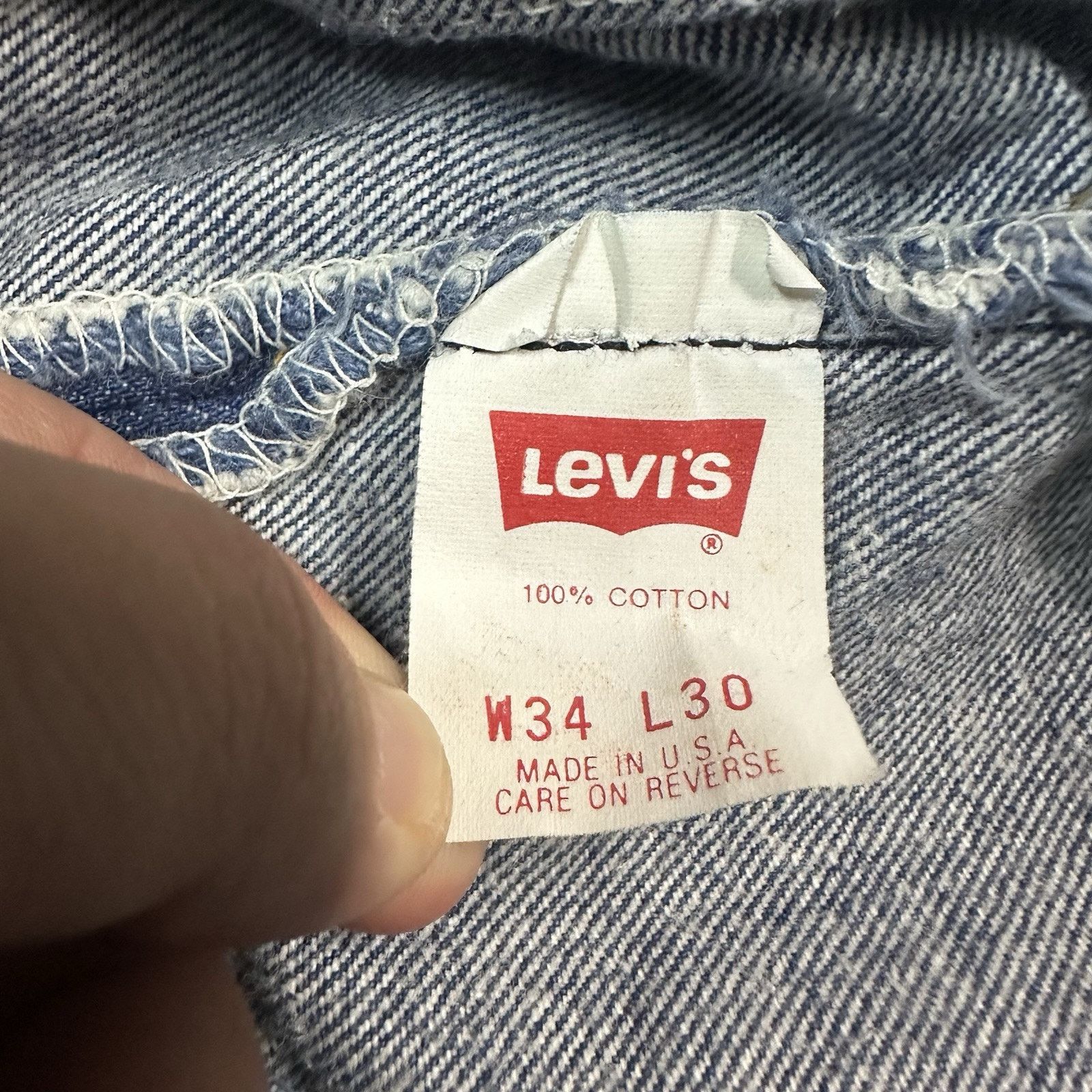 Levi's × Vintage Vintage 80s Levi’s 501 Straight Dark Wash Denim Jeans 34x30 Size US 34 / EU 50 - 8 Thumbnail
