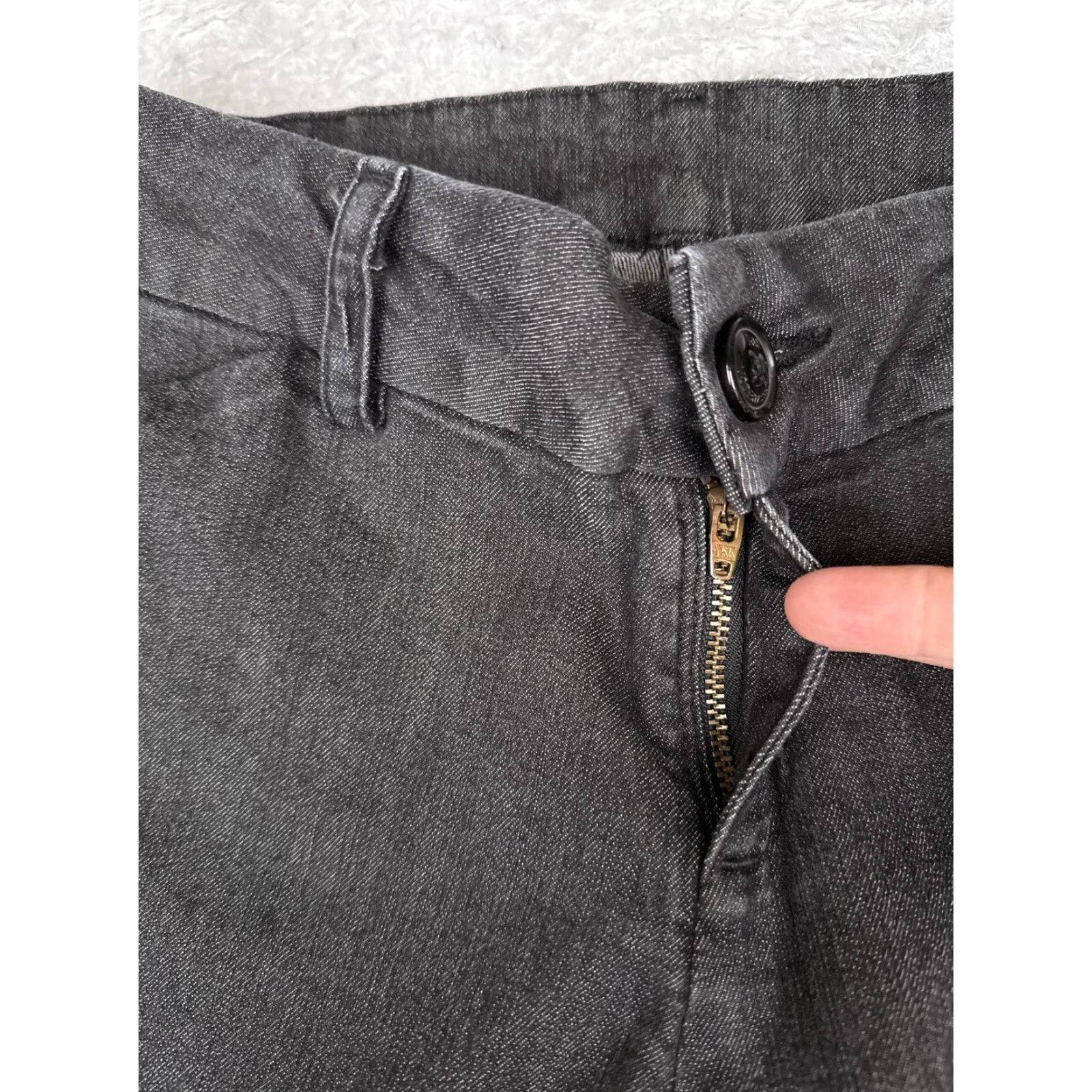 Vintage Maurices Pants Womens 4 Gray Chino Straight Leg Mid Rise Stretch Denim 28x30 Size 27" / US 4 / IT 40 - 5 Thumbnail
