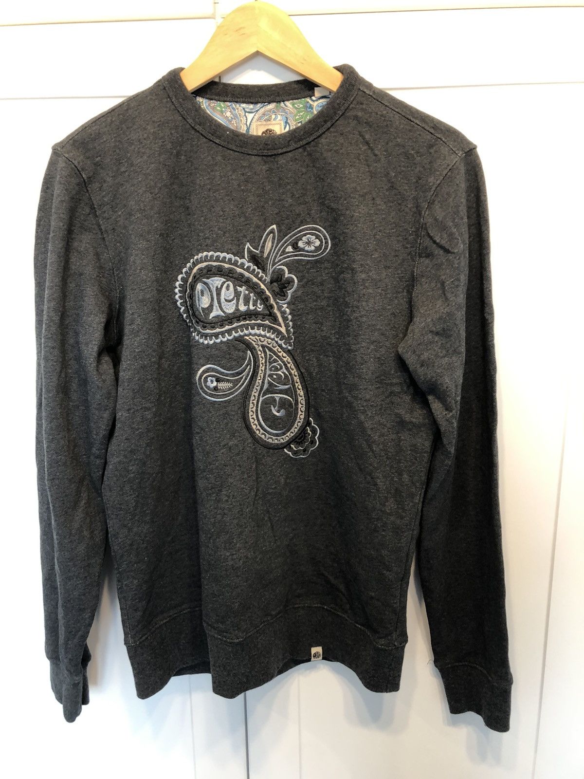 Pretty Green Pretty Green Gradient Cotton sweater Jumper Navy Blue Grailed