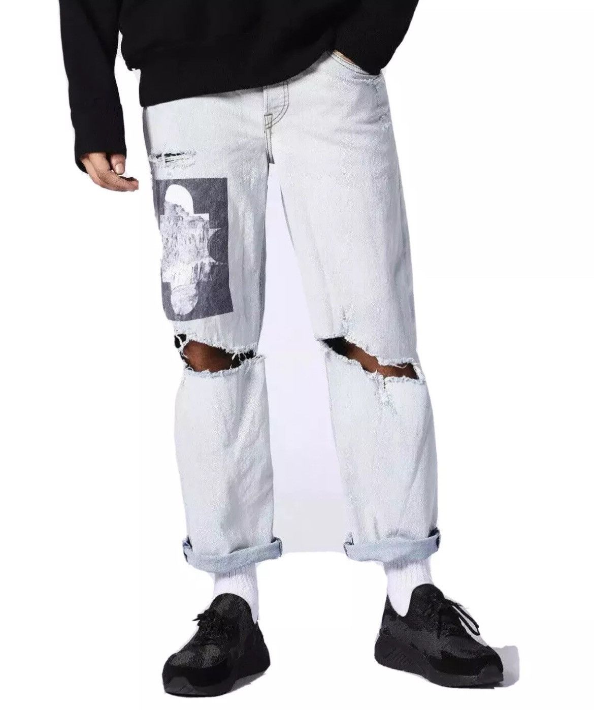 Diesel DIESEL PANTS REGULAR Light Blue Denim Pants RRP 350$ Y2K Size US 33 - 21 Thumbnail