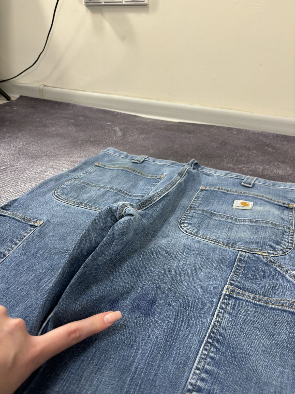 Carhartt Vintage Carhartt Faded Blue USA Hype Denim Relaxed Fit Jeans Size US 36 / EU 52 - 6 Thumbnail