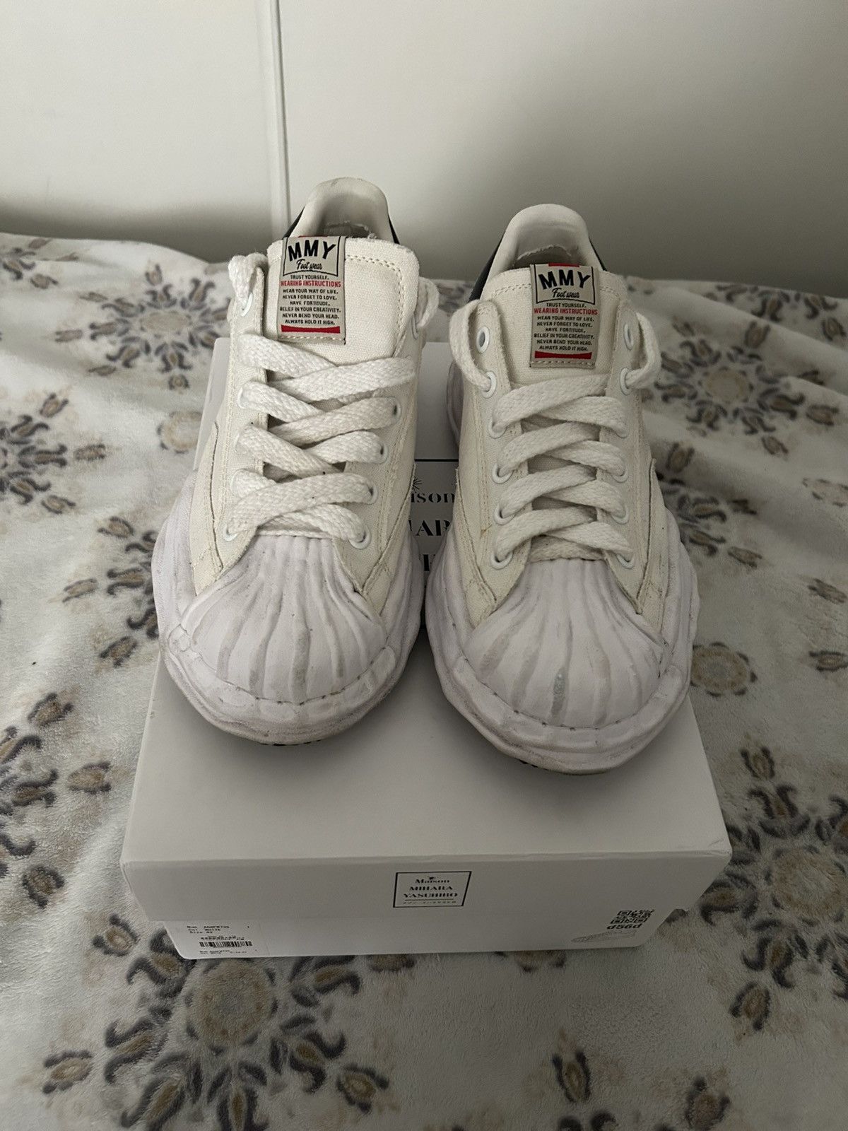 Maison MIHARA YASUHIRO Maison Mihara Yasuhiro OG Sole Canvas Low – White Size US 10 / EU 43 - 5 Thumbnail