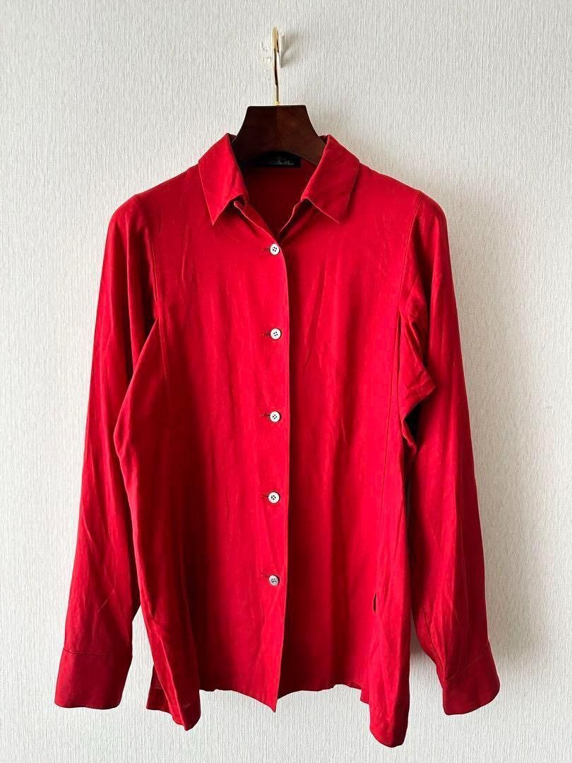 Issey Miyake ISSEY MIYAKE 1997AW Red Long Sleeve Shirt Size US M / EU 48-50 / 2 - 1 Thumbnail