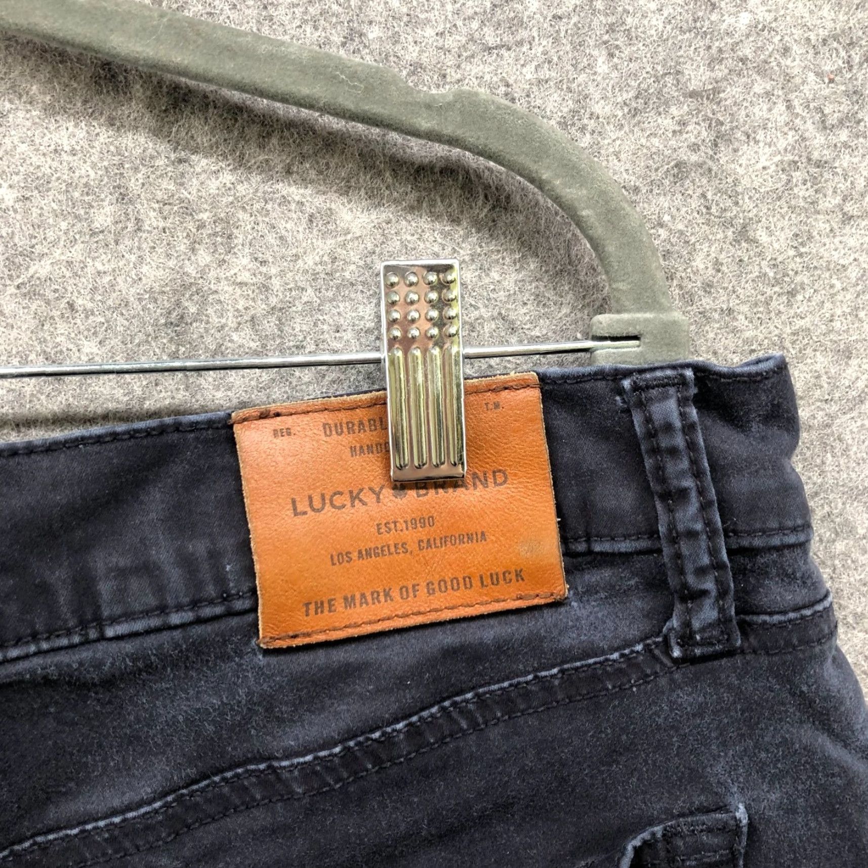 Lucky Brand Lucky Brand Slim Shorts Men 38 Navy Chino 5-Pocket Belt Loop Cotton Blend 7in Inseam Mens Size US 38 / EU 54 - 3 Thumbnail