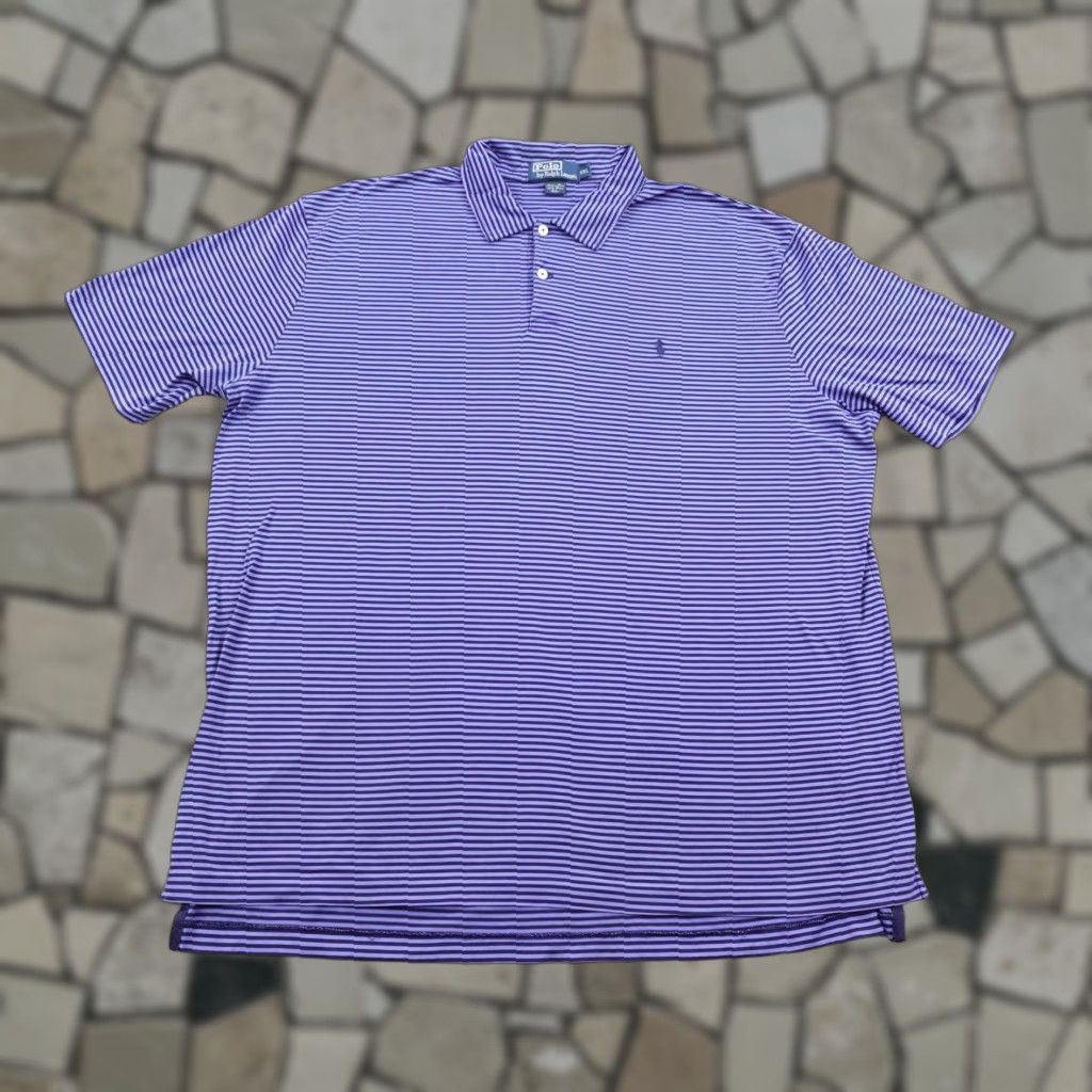 Polo Ralph Lauren VINTAGE Polo Ralph Lauren Polo Shirt Mens 2XL Blue Striped Pima Cotton Pony Logo Shirt Mens 2XL Blue Striped Polo Ralph Lauren Polo Shirt Vintage Size US XXL / EU 58 / 5 - 1 Thumbnail