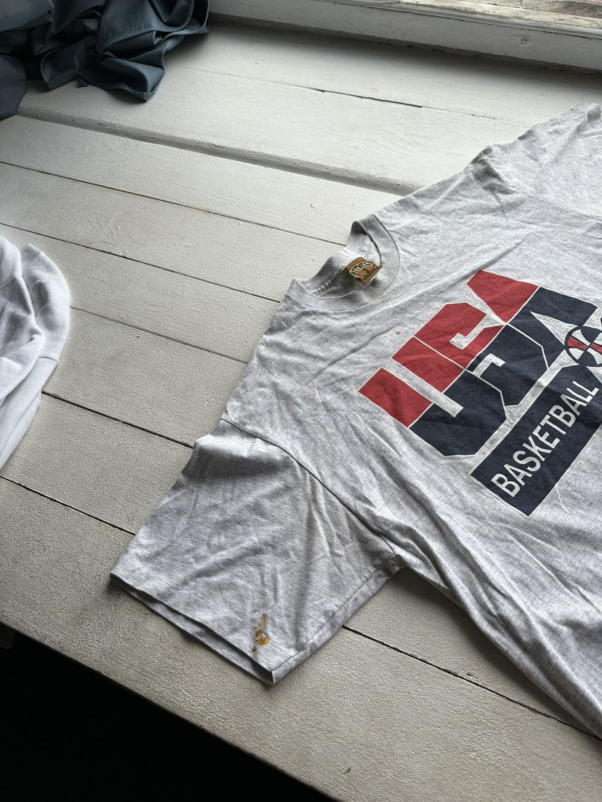 Vintage 🚨USA BASKETBALL RARE BIG LOGO Y2K MADE IN USA SINGLE STITCH Size US XL / EU 56 / 4 - 2 Thumbnail