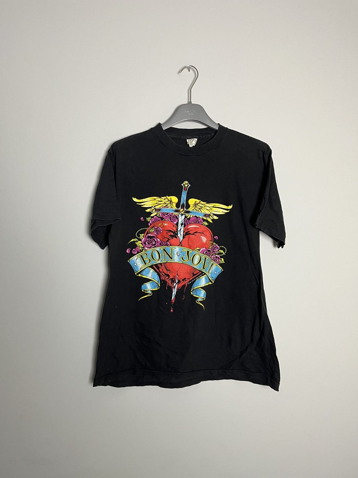 Vintage Vintage 1989 Bon Jovi tee Europa tour tshirt Size US L / EU 52-54 / 3 - 1 Thumbnail