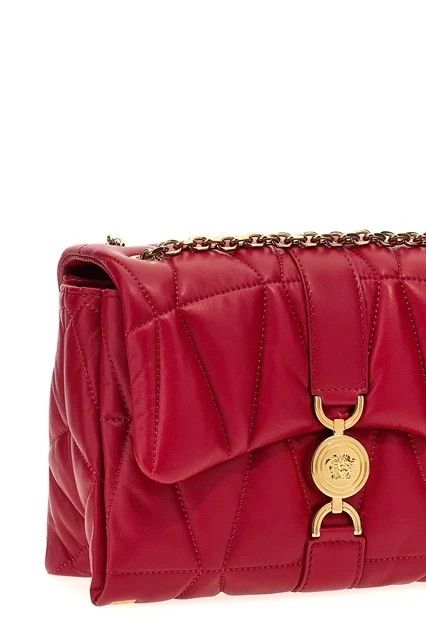 Versace VERSACE Kleio Red Quilted Leather Shoulder Bag New Auth Size ONE SIZE - 3 Thumbnail