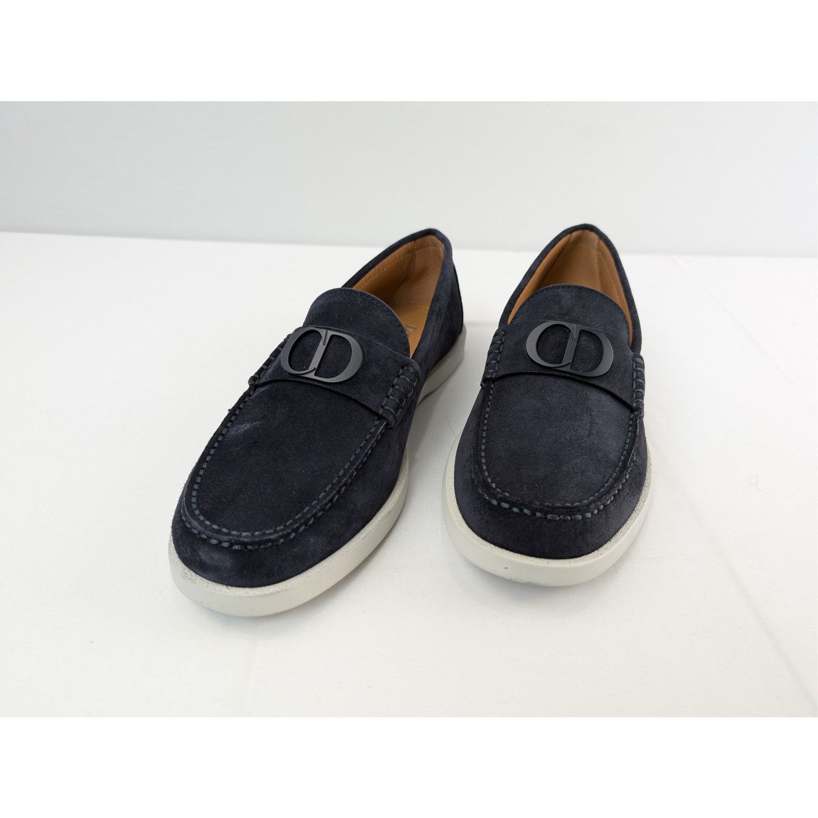 Dior o1rshd1 D'Granville suede Loafers Shoe Boots in navy blue Size US 8 / EU 41 - 8 Thumbnail
