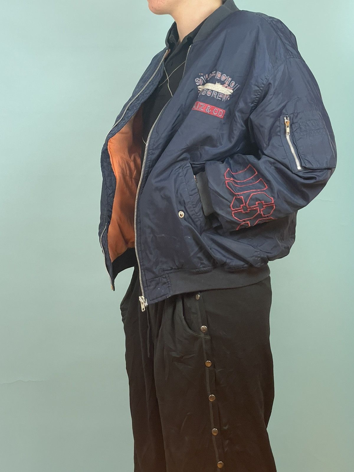 Other Submarine militairy crew bomber jacket 70:s Size US L / EU 52-54 / 3 - 1 Thumbnail