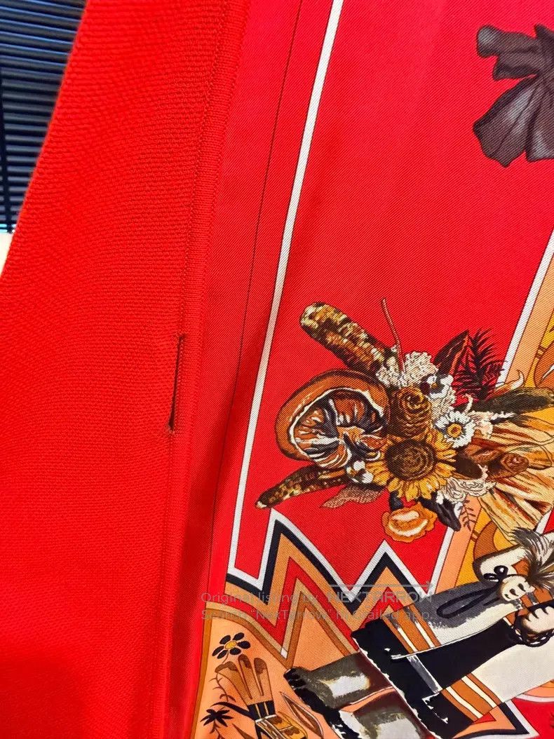 Hermes Hermes Red Indian Printed Silk T-Shirt Size XS / US 0-2 / IT 36-38 - 5 Thumbnail