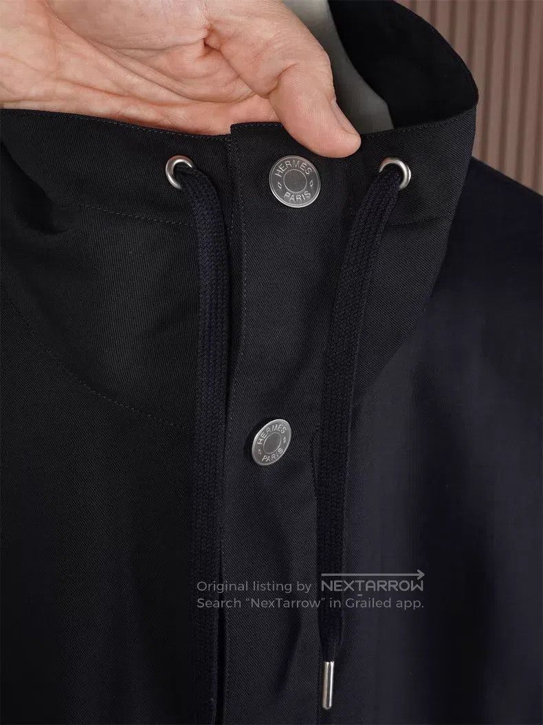 Hermes Hermes Cashmere/cotton stand collar jacket Size US M / EU 48-50 / 2 - 7 Thumbnail